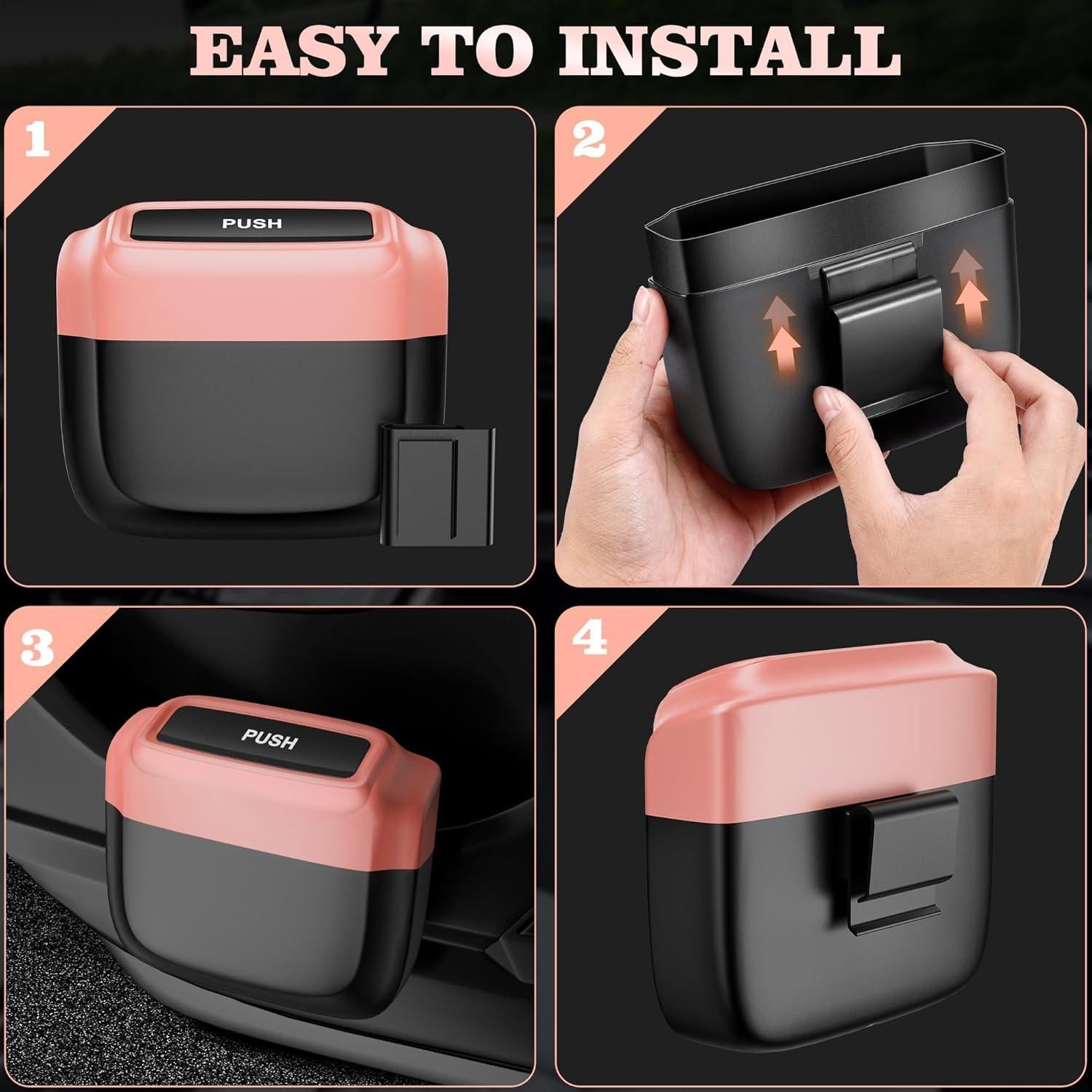 Basurero de Auto OUDEW Rosa a Prueba de Fugas 18.93L