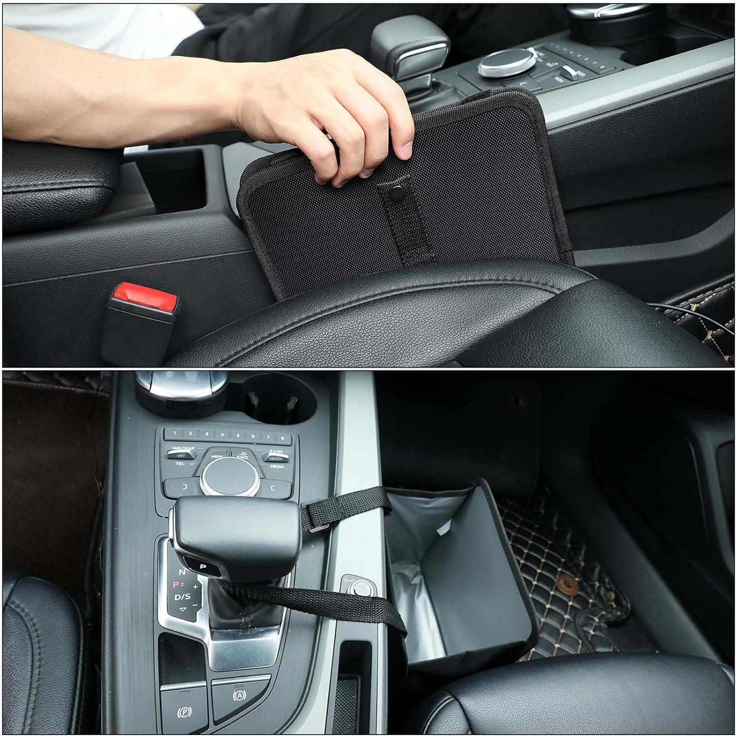 Basurero de Coche Plegable Power Tiger 7L Impermeable Negro