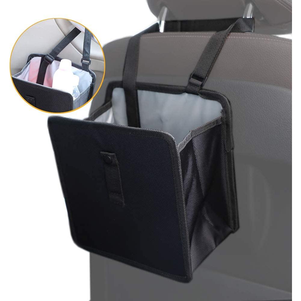 Basurero de Coche Plegable Power Tiger 7L Impermeable Negro