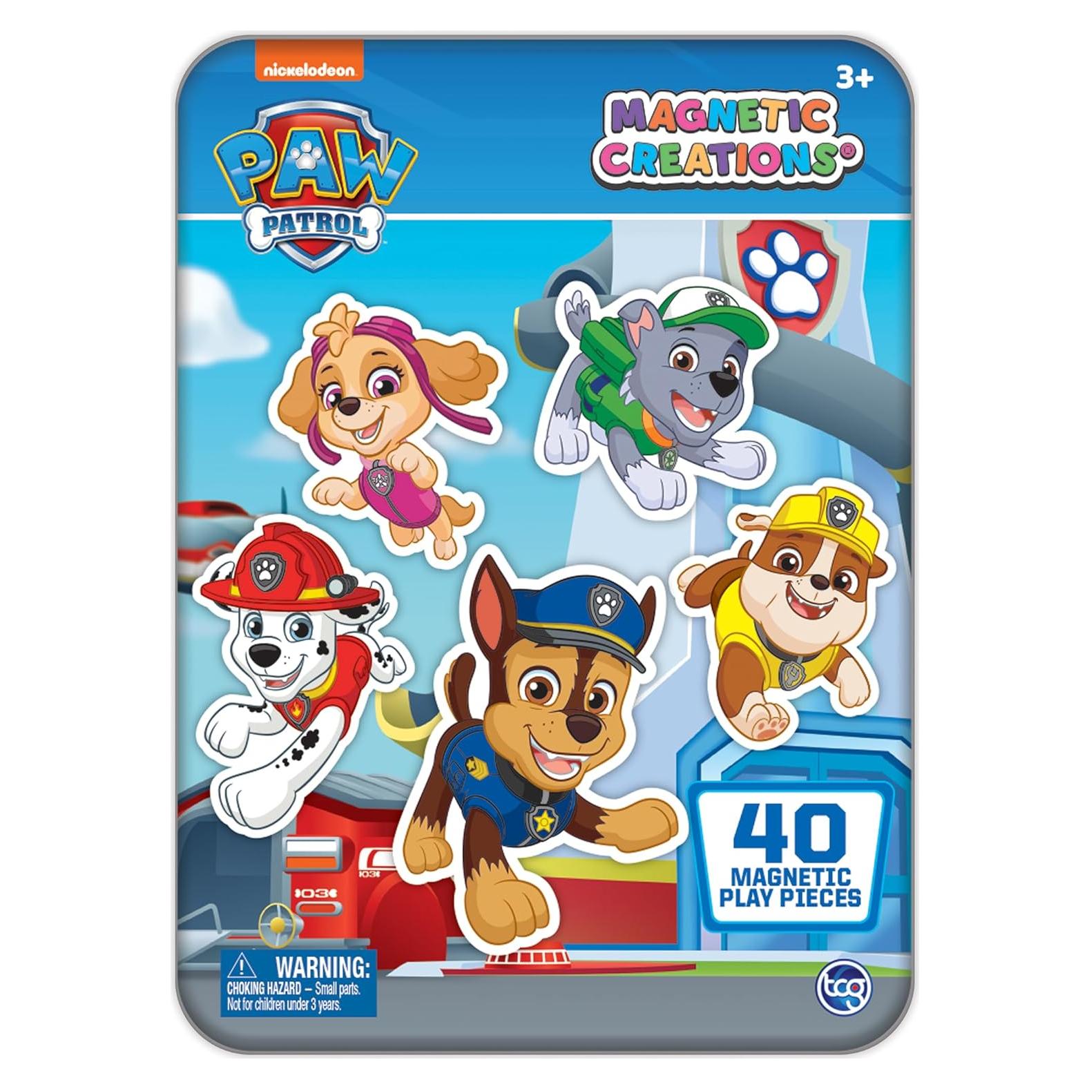 Juego Magnético Paw Patrol - Lata de Almacenamiento 40 Piezas
