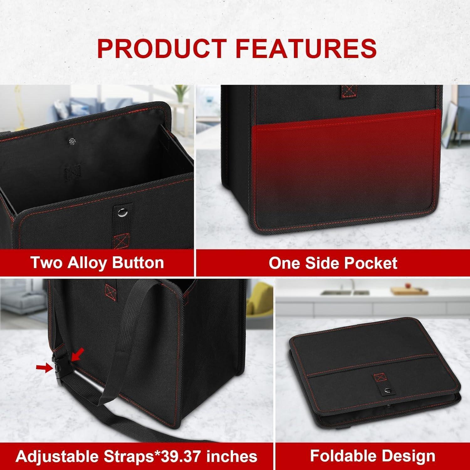 Basurero de Auto Simple Deluxe 11.4 Litros Plegable Impermeable Negro