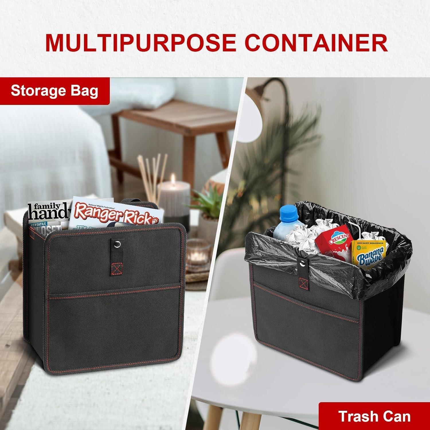 Basurero de Auto Simple Deluxe 11.4 Litros Plegable Impermeable Negro