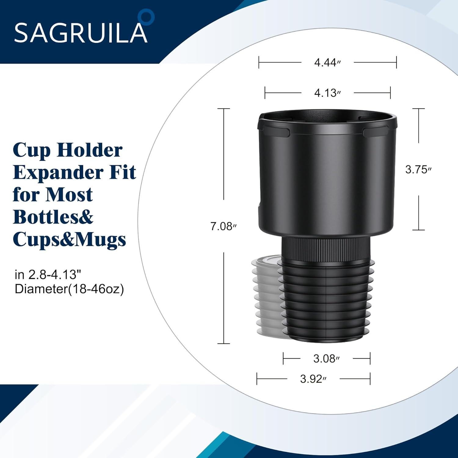 Expansor de Soporte para Tazas de Auto SAGRUILA - Base Estirable