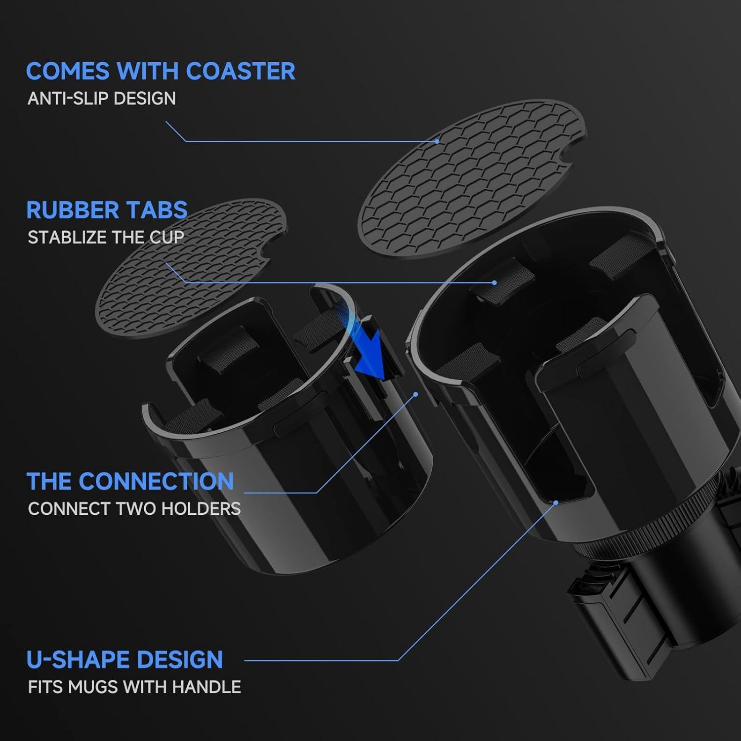 Expansor Soporte para Tazas DYLEN 2 en 1 Ajustable Automóvil