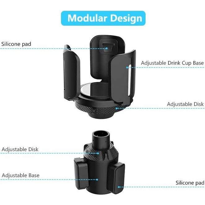 Adaptador Soporte para Tazas de Auto NOVAKE Ajustable 0.5 kg