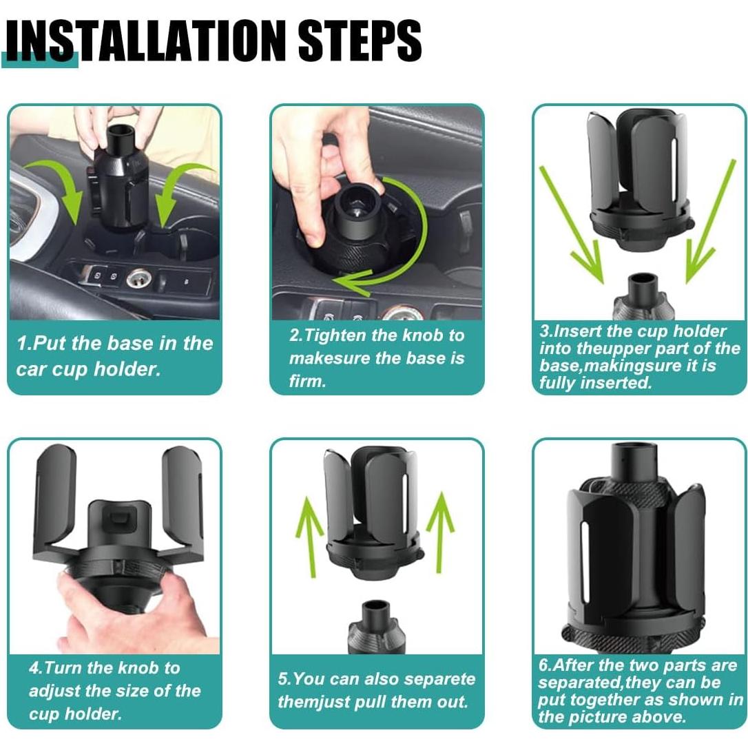 Expansor Soporte para Tazas de Auto GLSOWEE Ajustable 7.72-13.34 cm