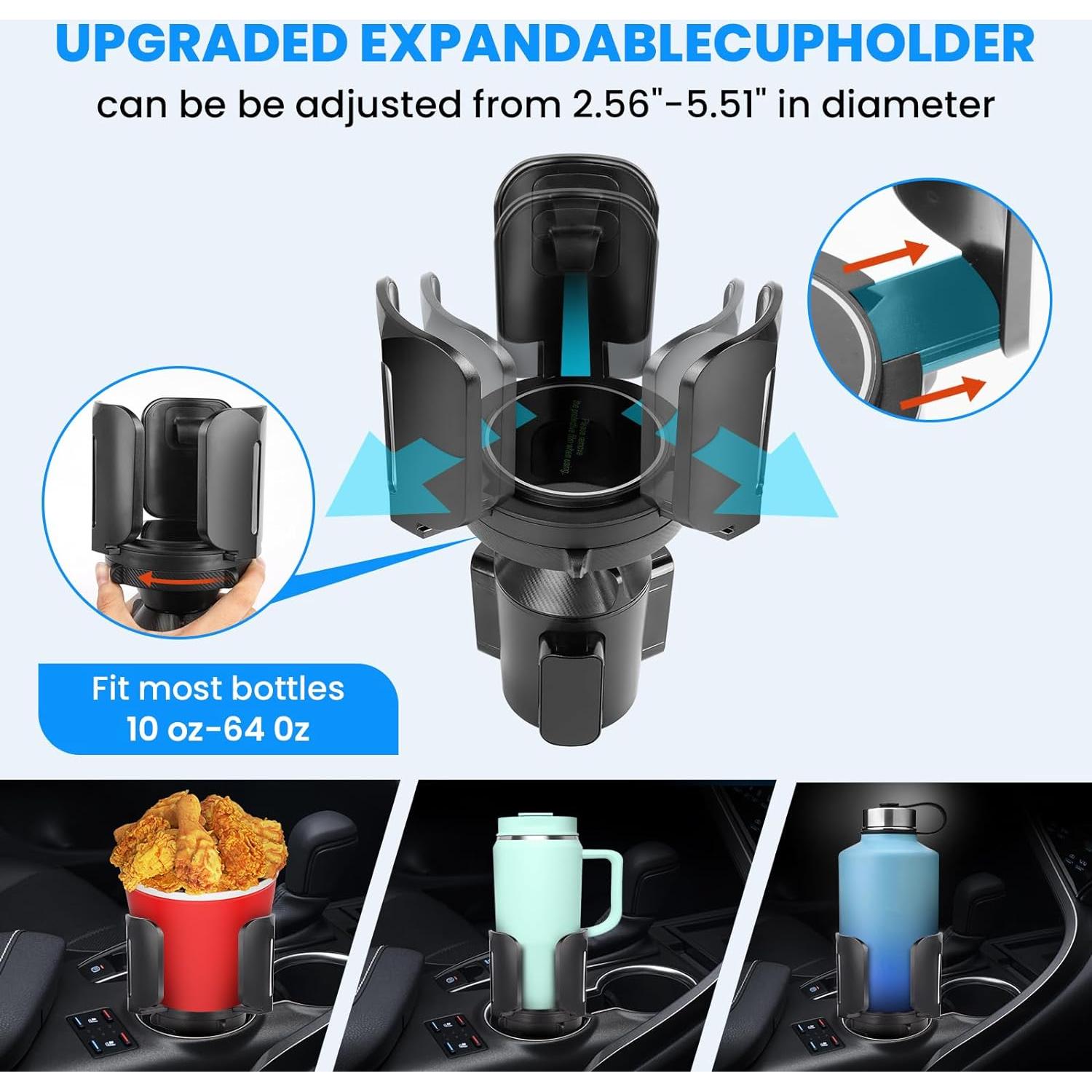 Expansor de Portavasos para Auto Octomo Ajustable 6.5-14 cm