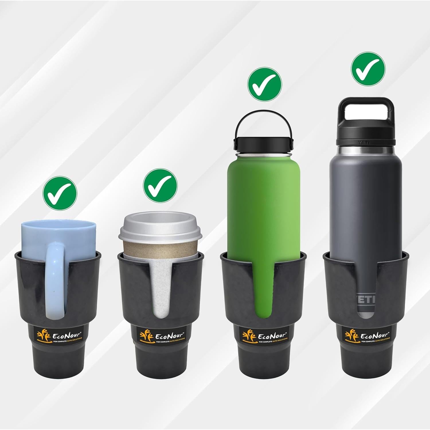 Expansor de Soporte para Tazas EcoNour - Adaptador Universal Negro