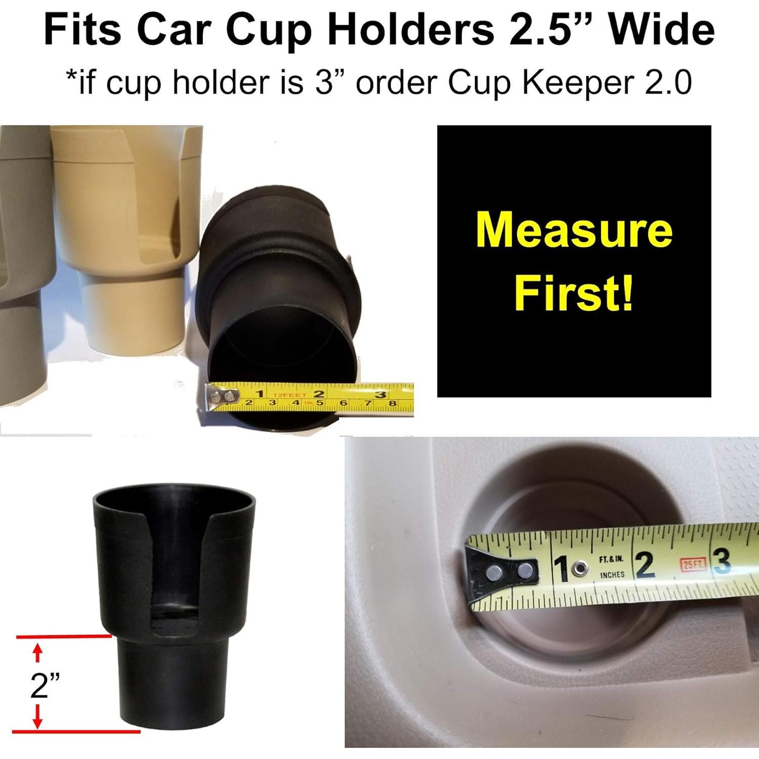 Adaptador Soporte para Tazas Gadjit Cup Keeper Negro 2 Pk