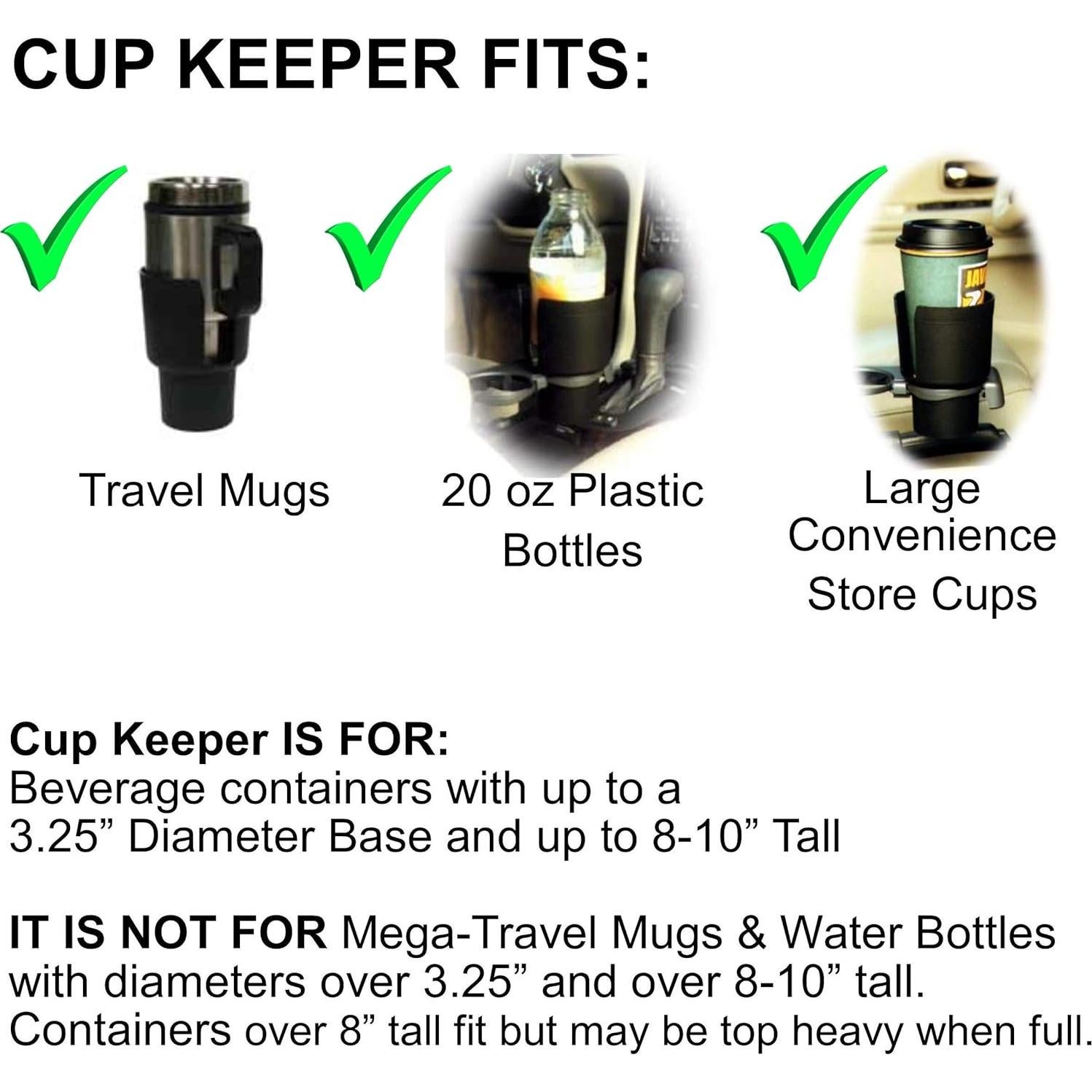 Adaptador Soporte para Tazas Gadjit Cup Keeper Negro 2 Pk