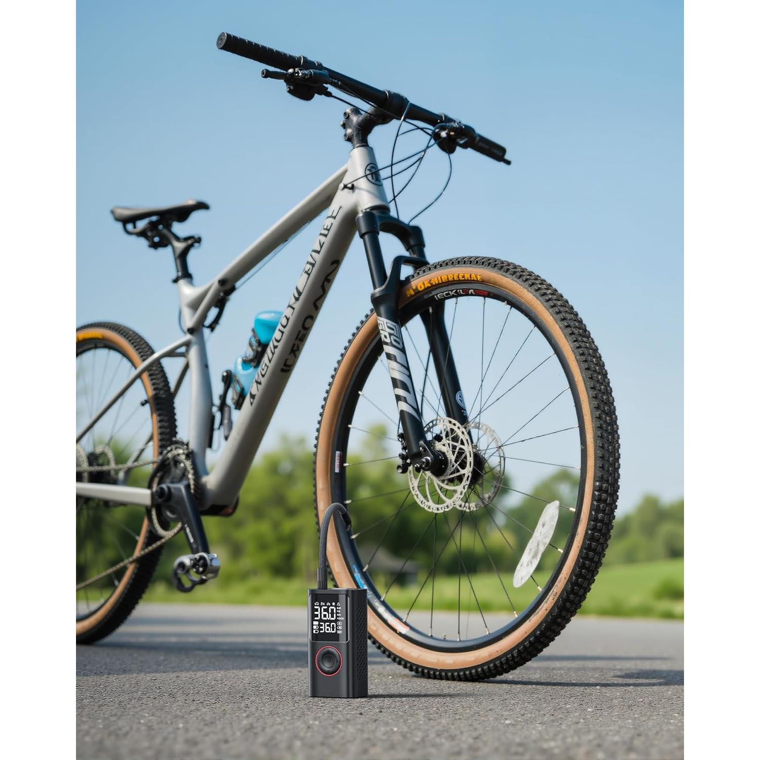 Compresor de Aire Portátil Powools ATJ-006 150 PSI con Luz LED