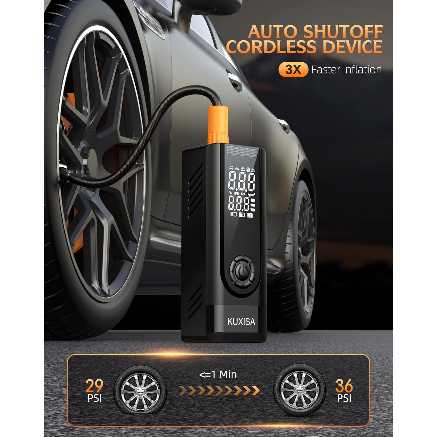 Compresor de Aire Portátil KUXISA CZK-5628 180PSI 25000mAh