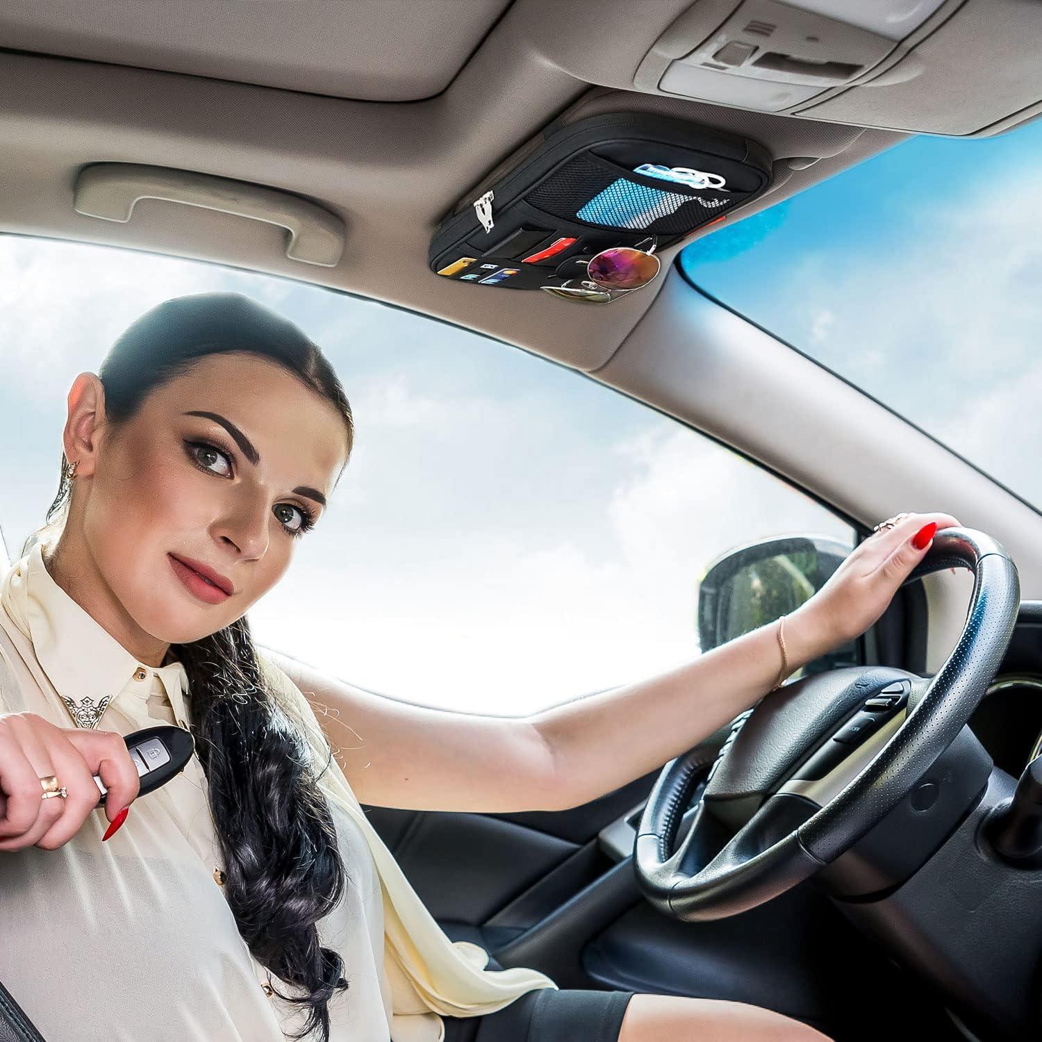 Organizador de Visera de Auto Da by - Bolsa Multiusos Negro