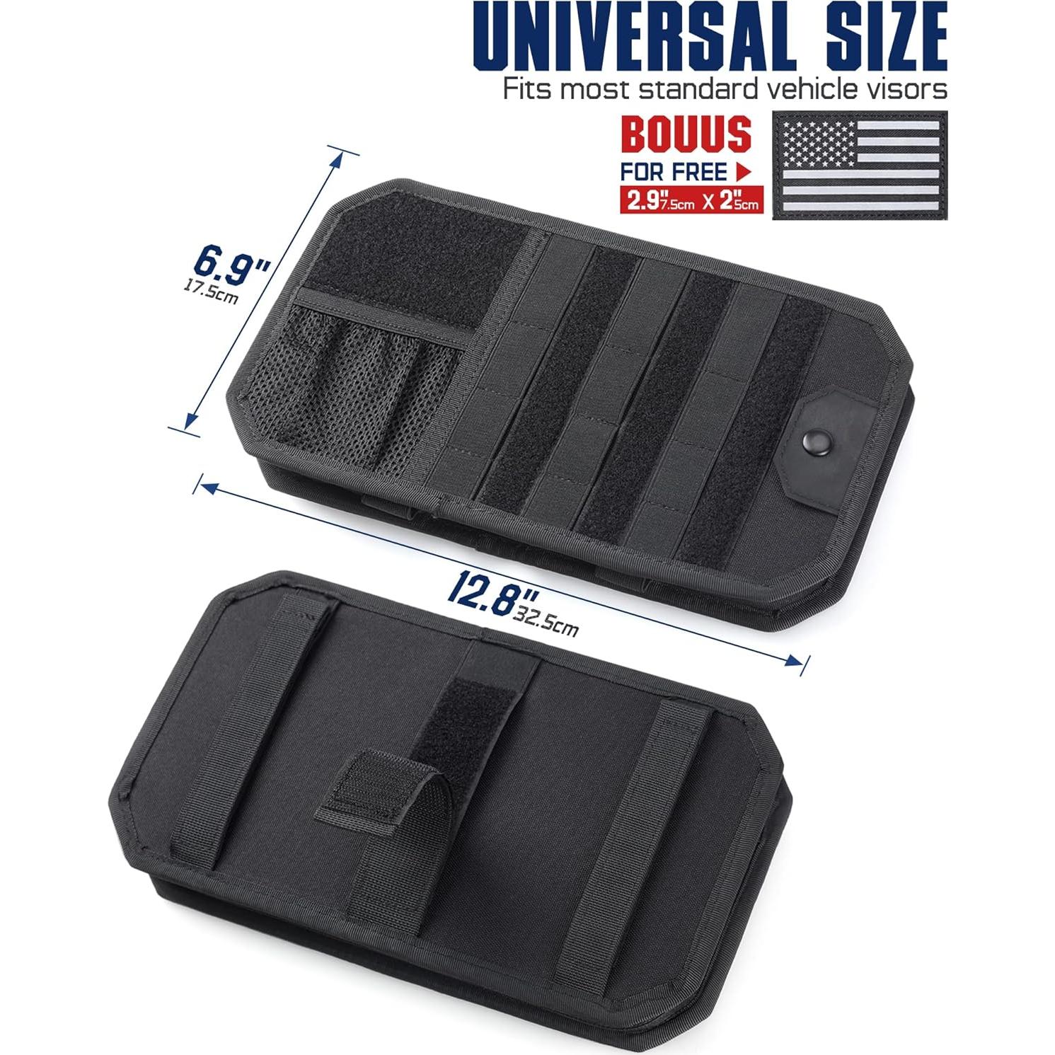 Organizador de Visera de Coche WYNEX con Panel Molle Negro