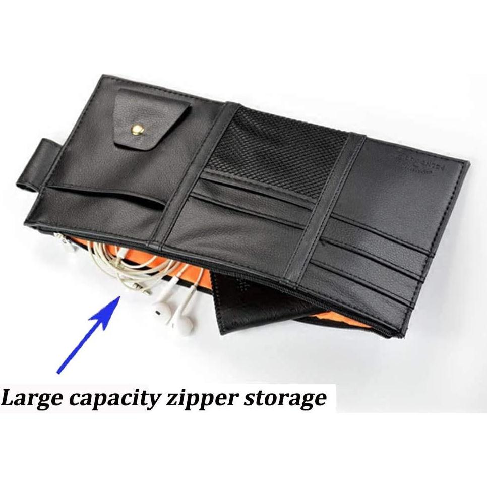 Organizador de Visera de Coche SEMBEM Negro con Múltiples Bolsillos