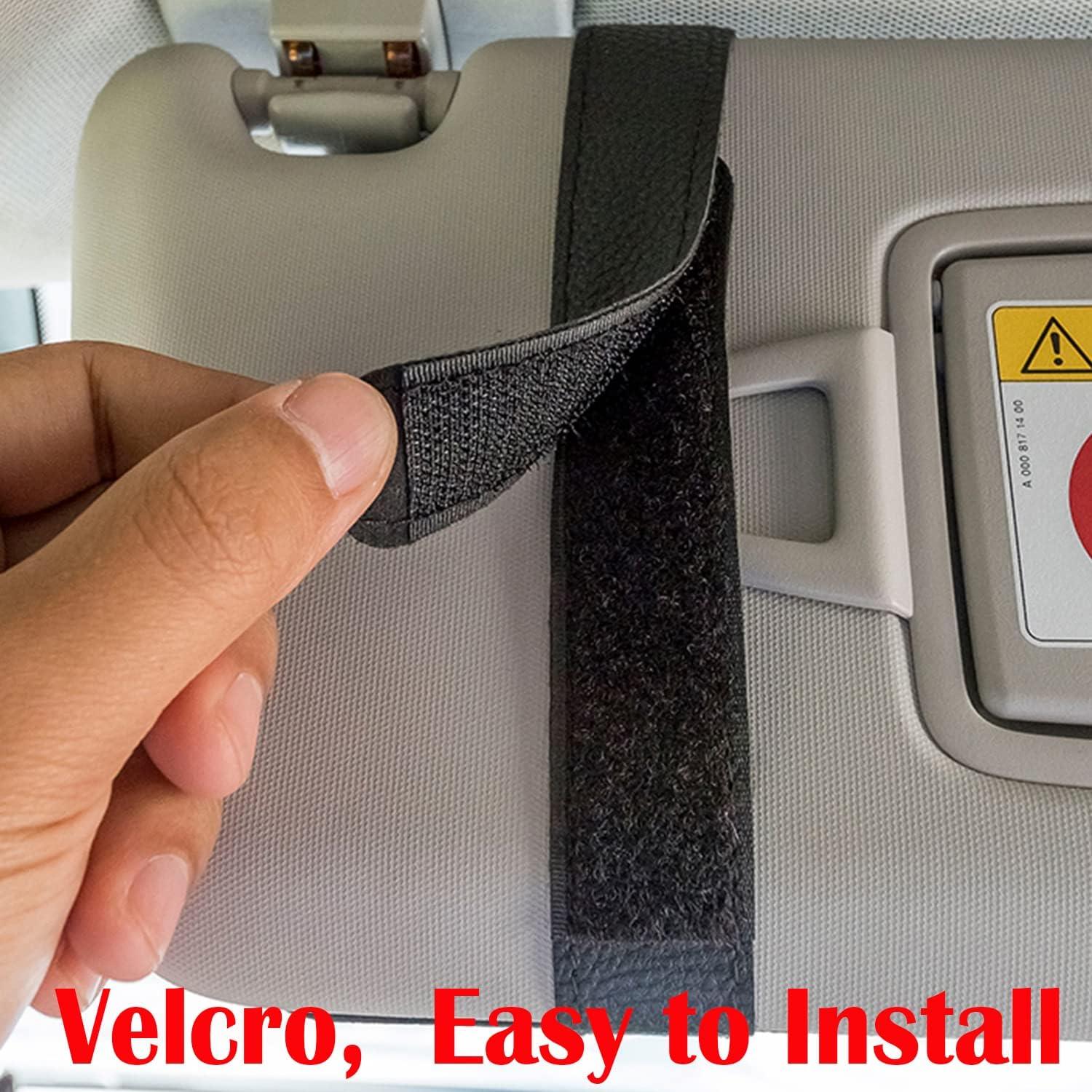 Organizador de Visera Solar Aturmon Mini Cuero Negro 15.5x12.5cm