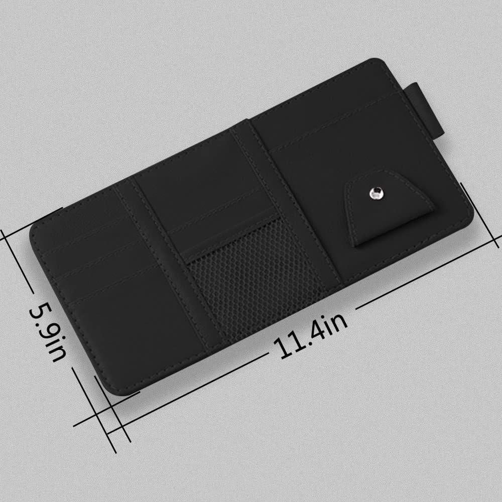 Organizador de Visera de Sol DWARFOO Negro con Múltiples Bolsillos