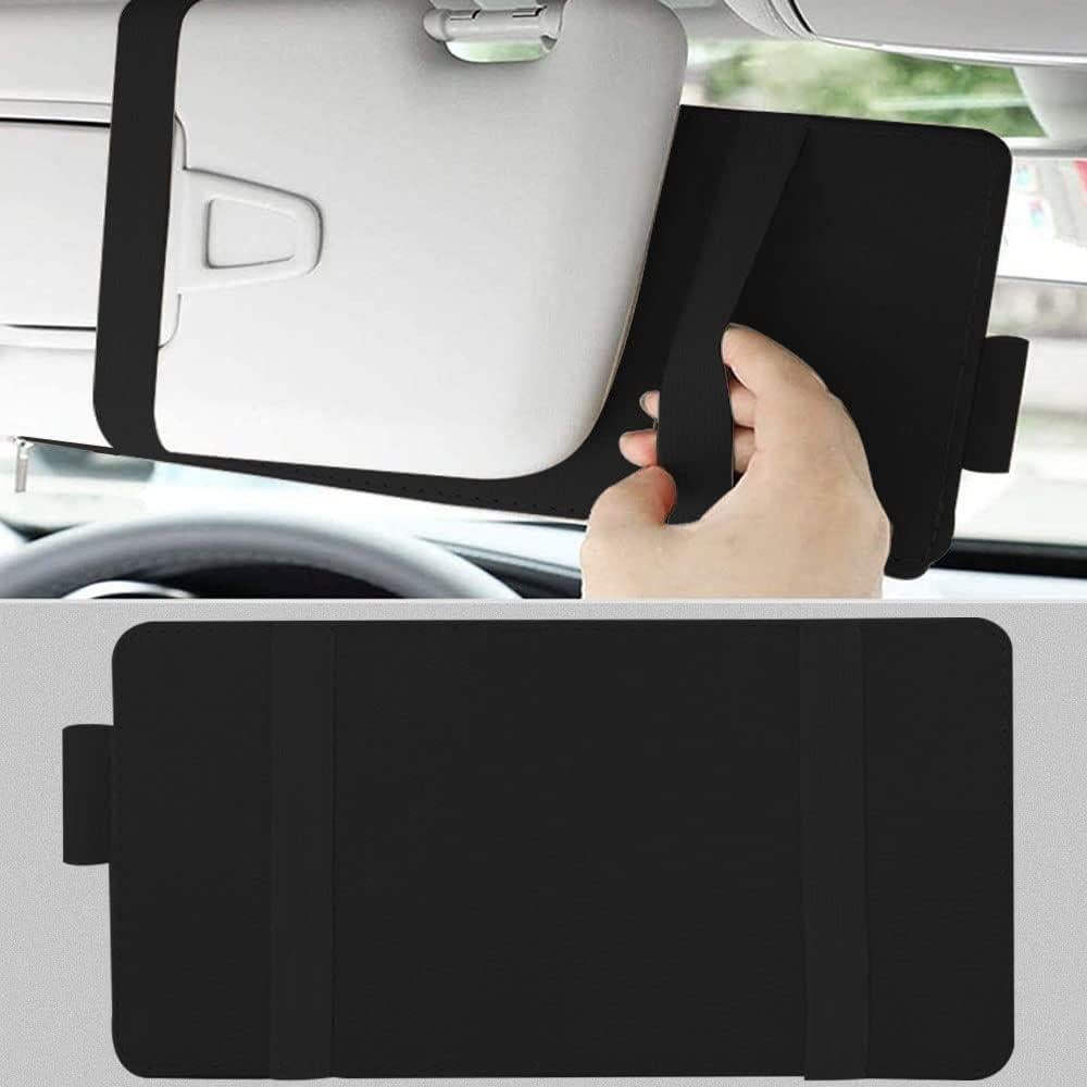 Organizador de Visera de Sol DWARFOO Negro con Múltiples Bolsillos