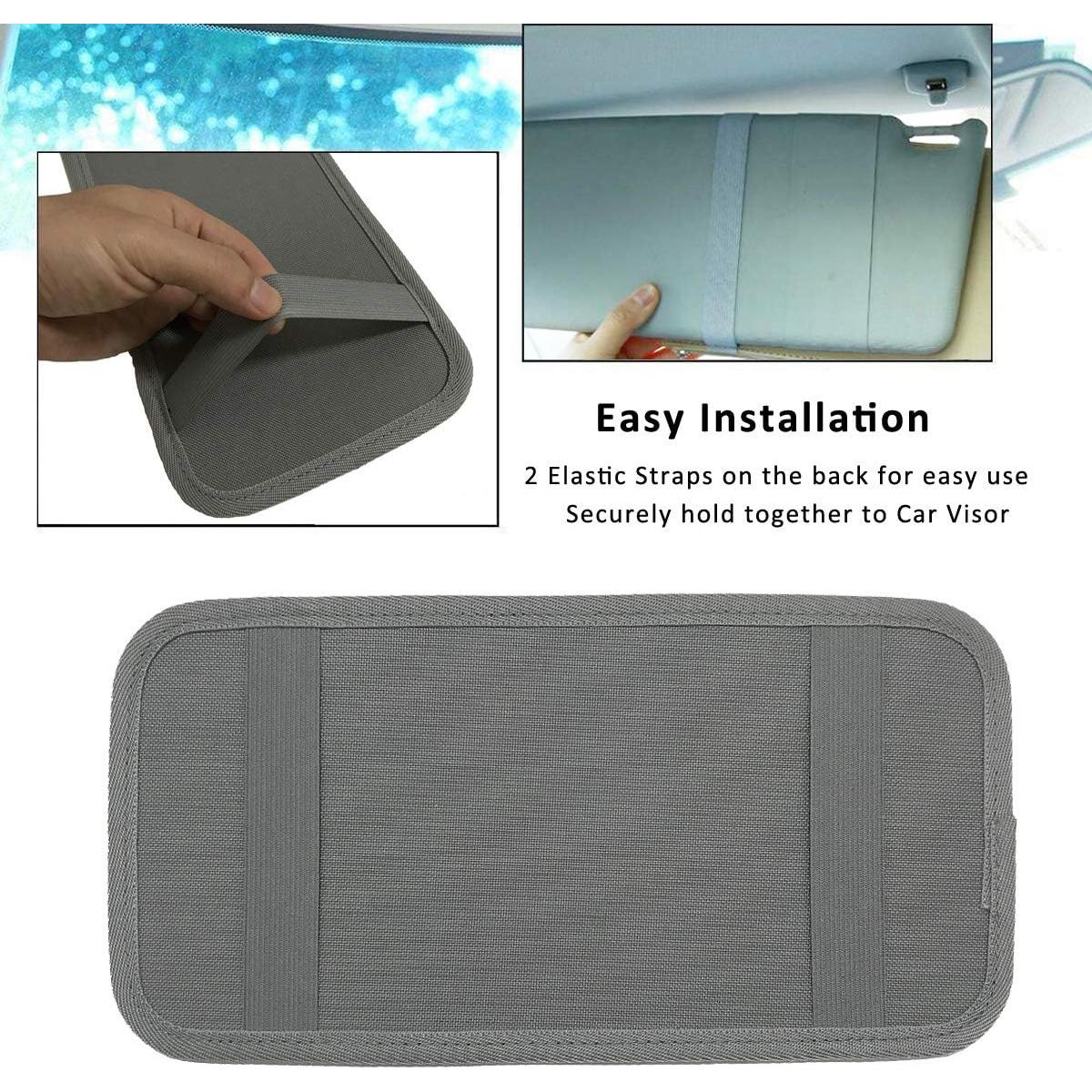 Organizador de Visera de Coche ZugGear SV-2, Gris, 6 Compartimentos