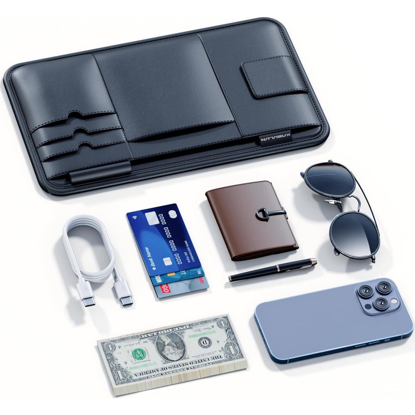 Organizador de Visera Solar SFWAYA - Bolsa Multifuncional 32x16cm