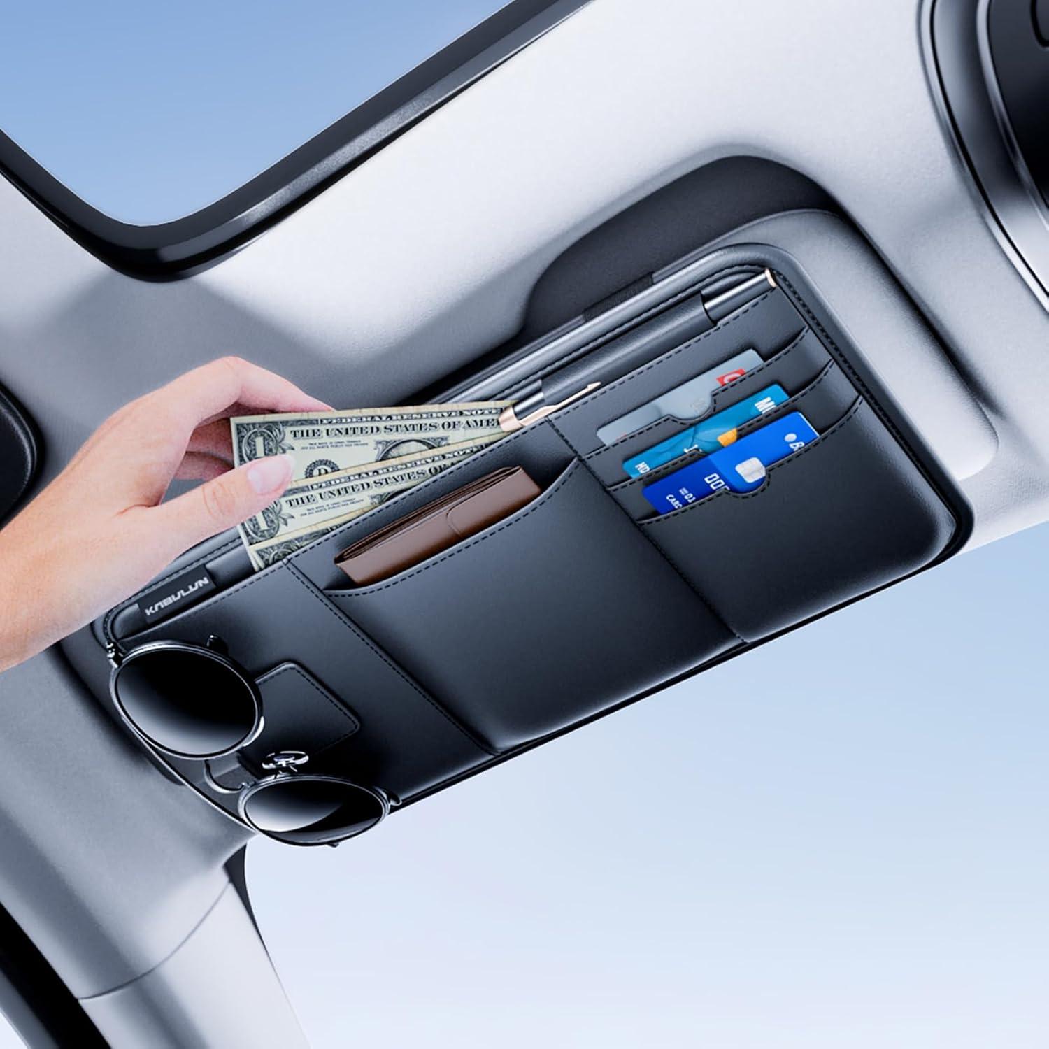 Organizador de Visera Solar SFWAYA - Bolsa Multifuncional 32x16cm