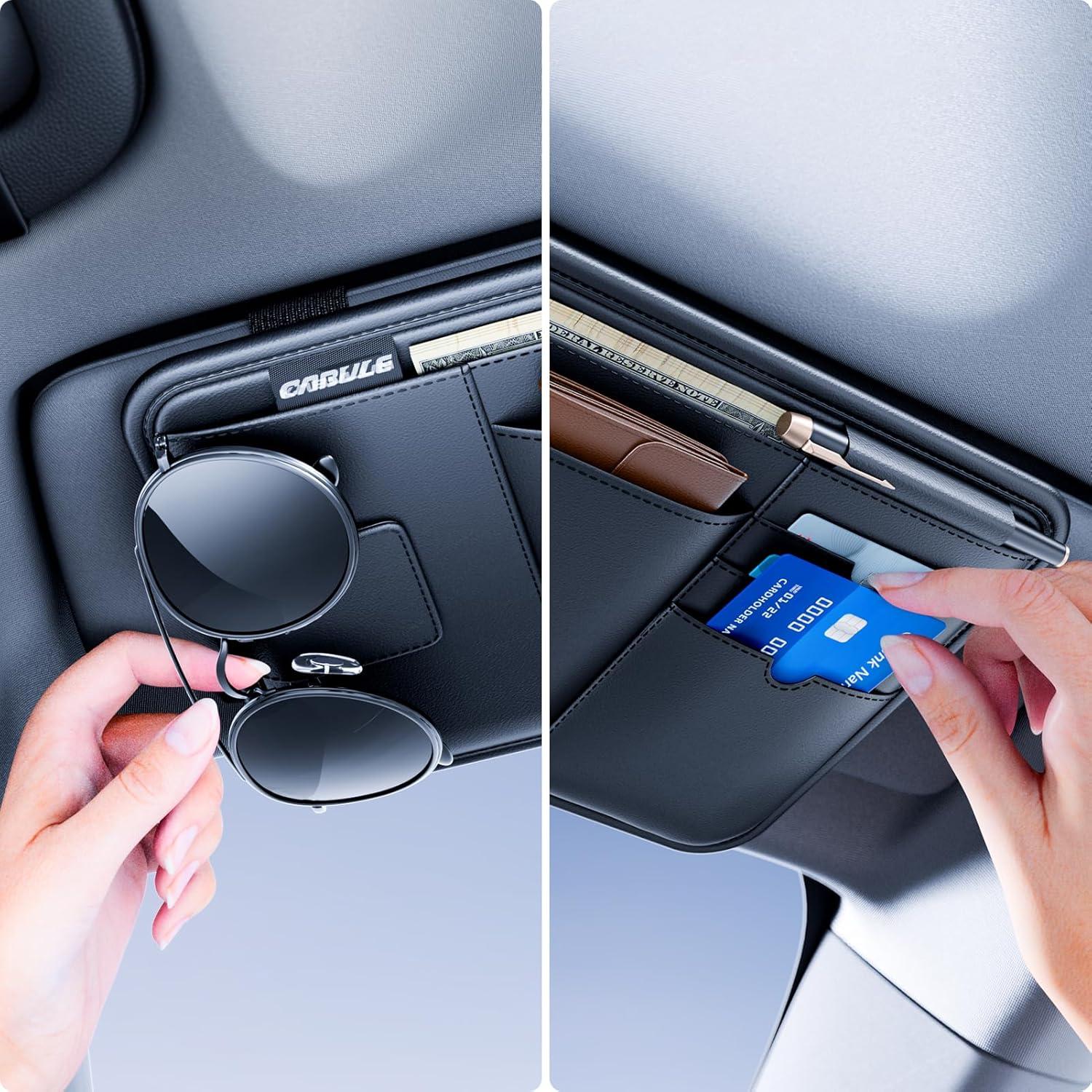 Organizador de Visera Solar SFWAYA - Bolsa Multifuncional 32x16cm