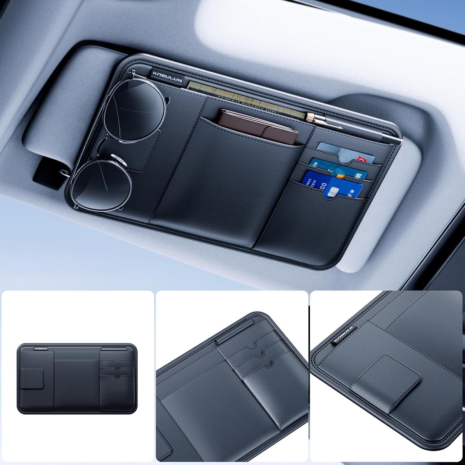 Organizador de Visera Solar SFWAYA - Bolsa Multifuncional 32x16cm