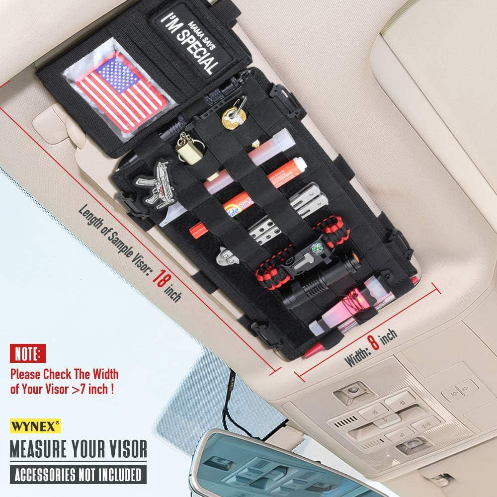 Organizador de Visera de Coche WYNEX Molle Negro 33x17 cm