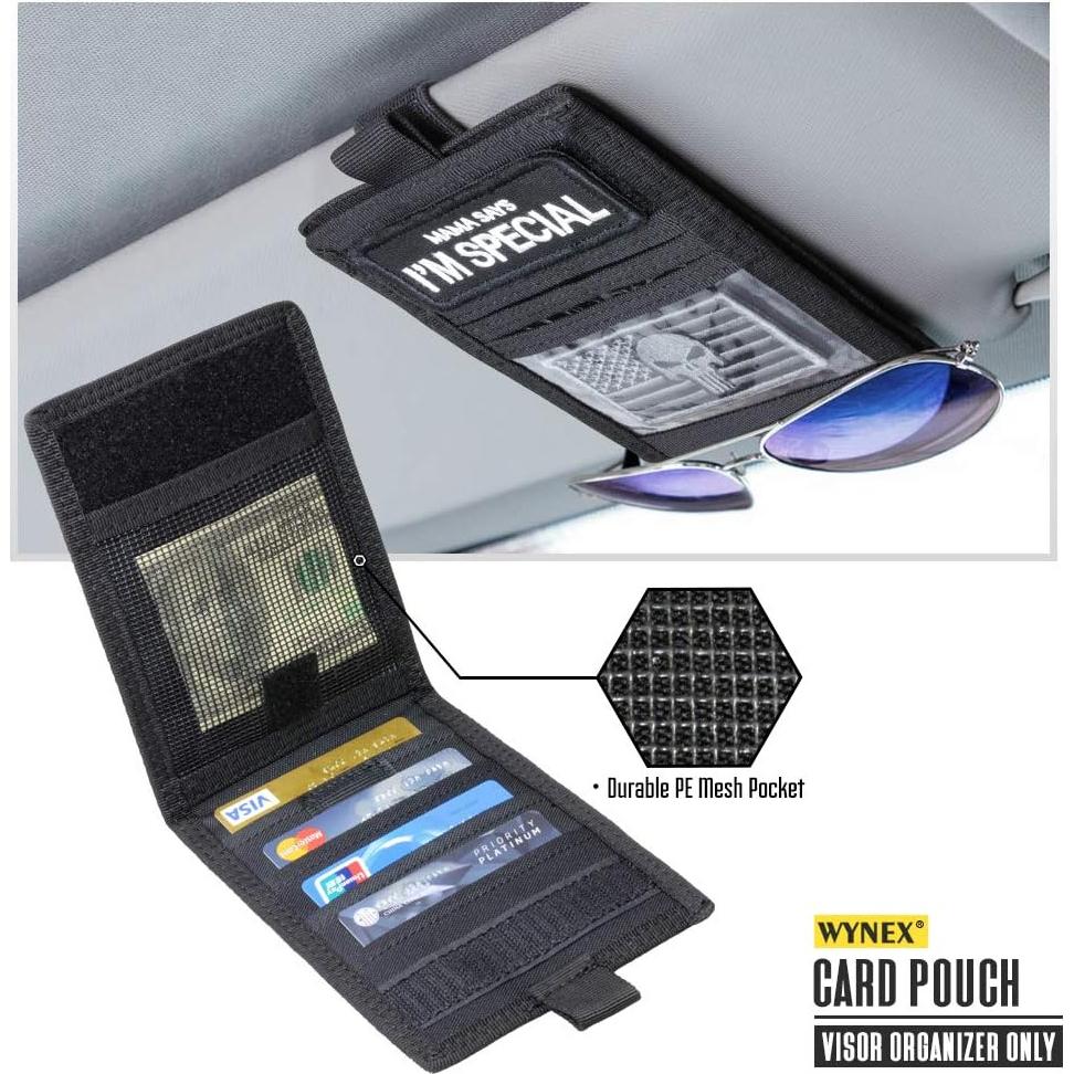 Organizador de Visera de Coche WYNEX Molle Negro 33x17 cm