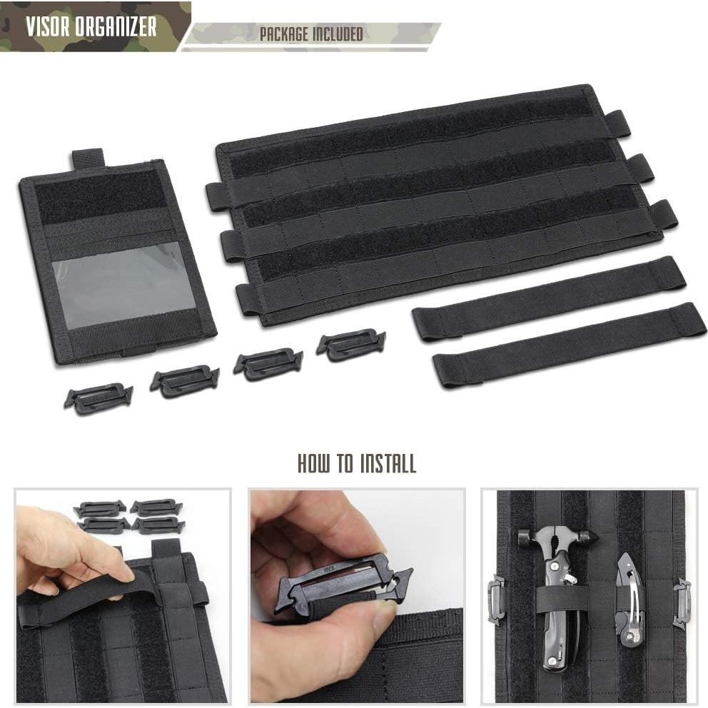 Organizador de Visera de Coche WYNEX Molle Negro 33x17 cm