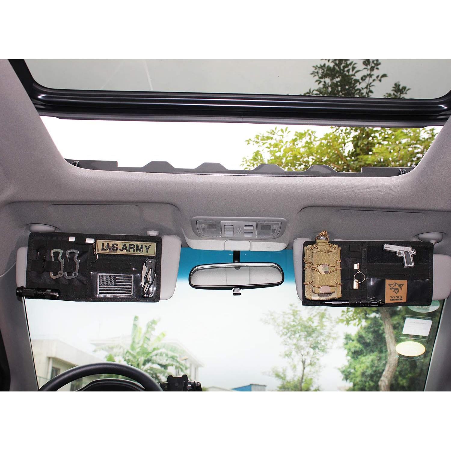 Organizador de Visera de Coche WYNEX Molle Negro 30x16 cm