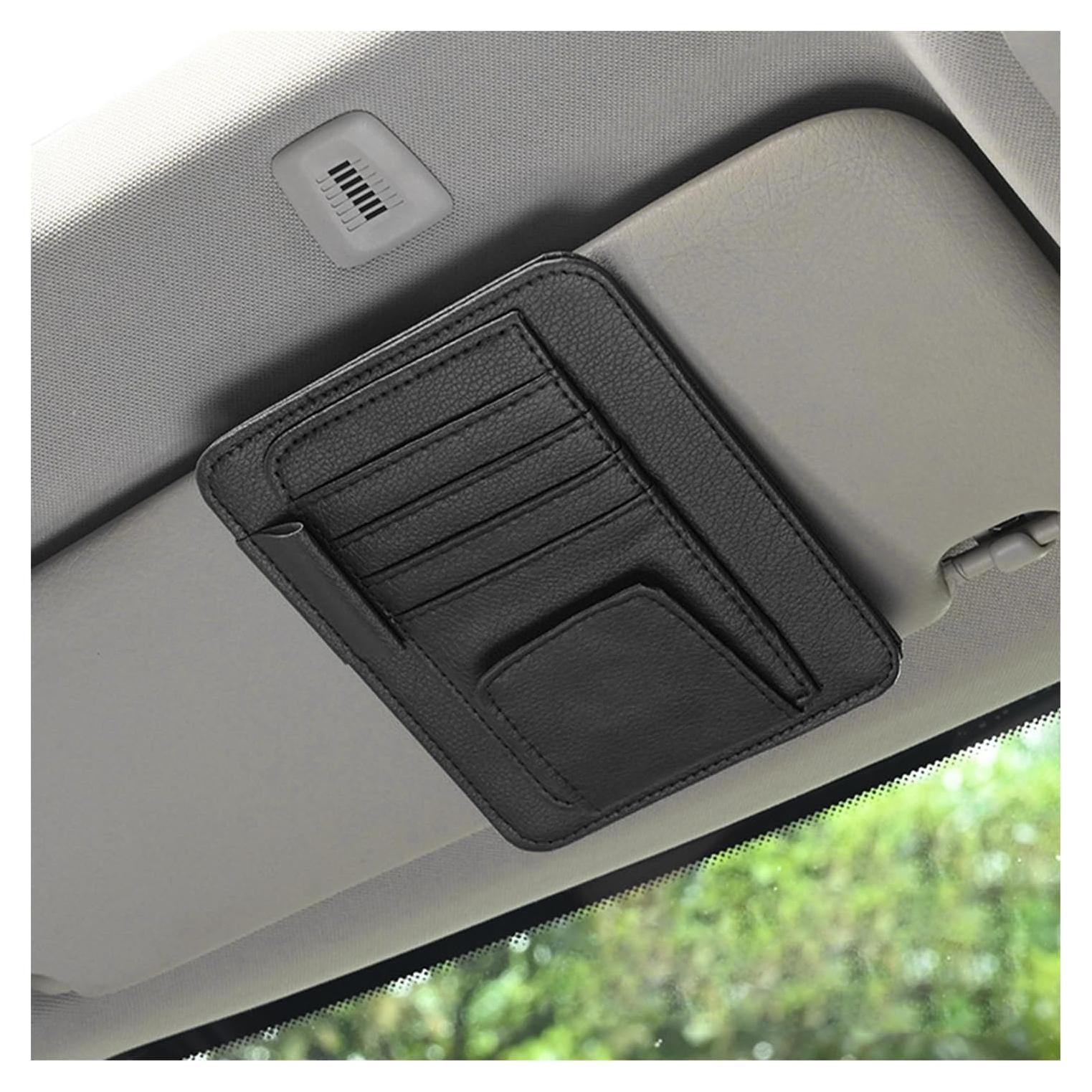 Organizador de Visera de Coche Augeny Negro, Almacenamiento Compacto