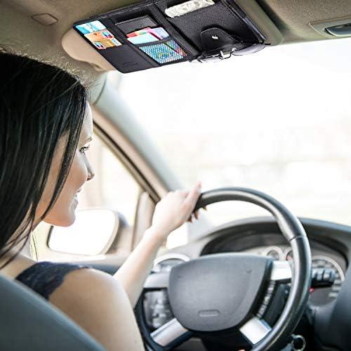 Organizador de Visera de Sol Boao 31.5x15.2 cm Negro