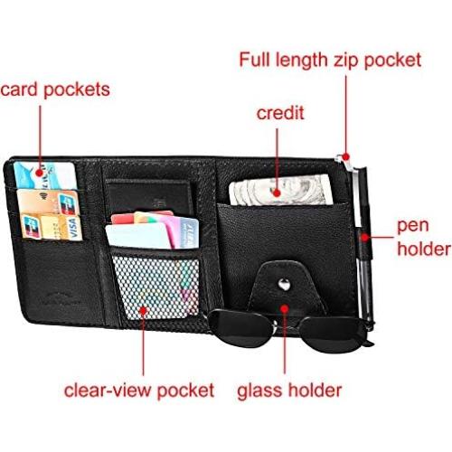 Organizador de Visera de Sol Boao 31.5x15.2 cm Negro