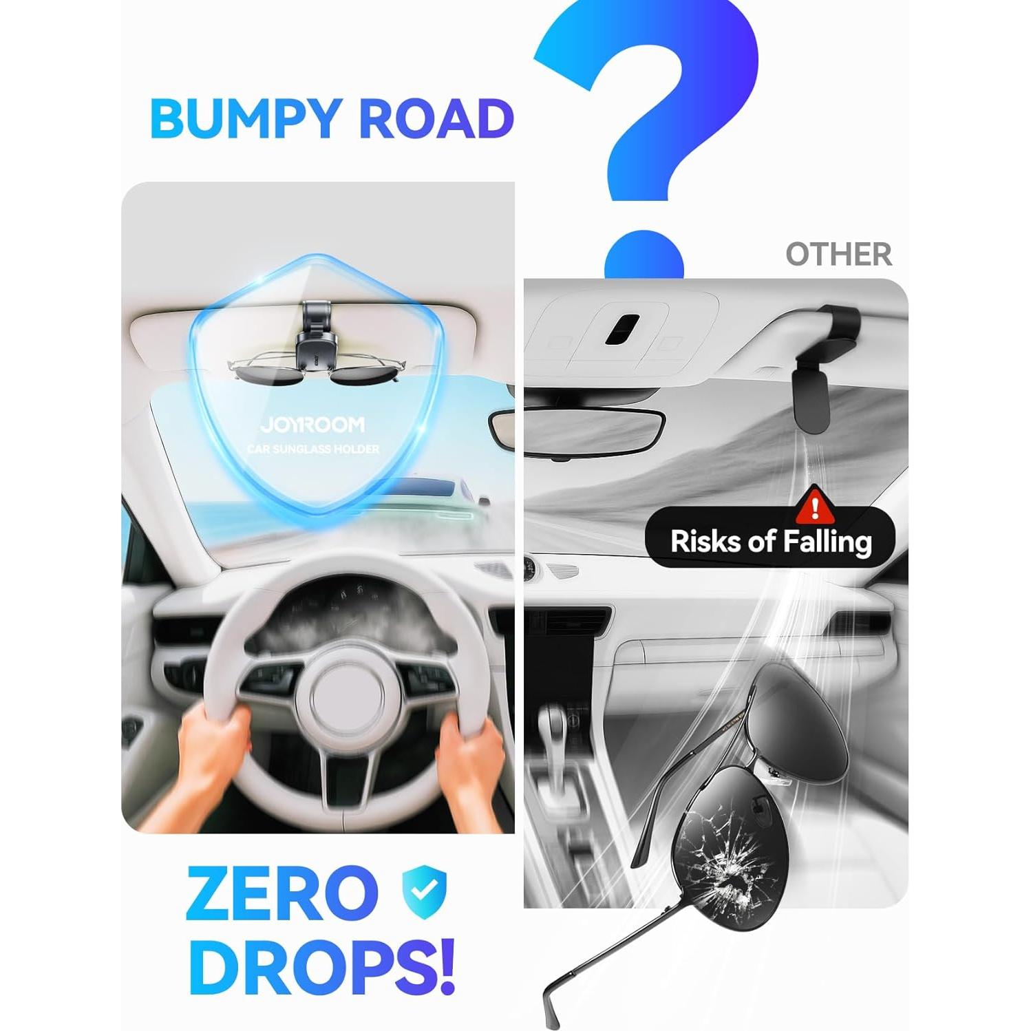 Soporte de Gafas de Sol JOYROOM JR-ZS511 para Coche Negro