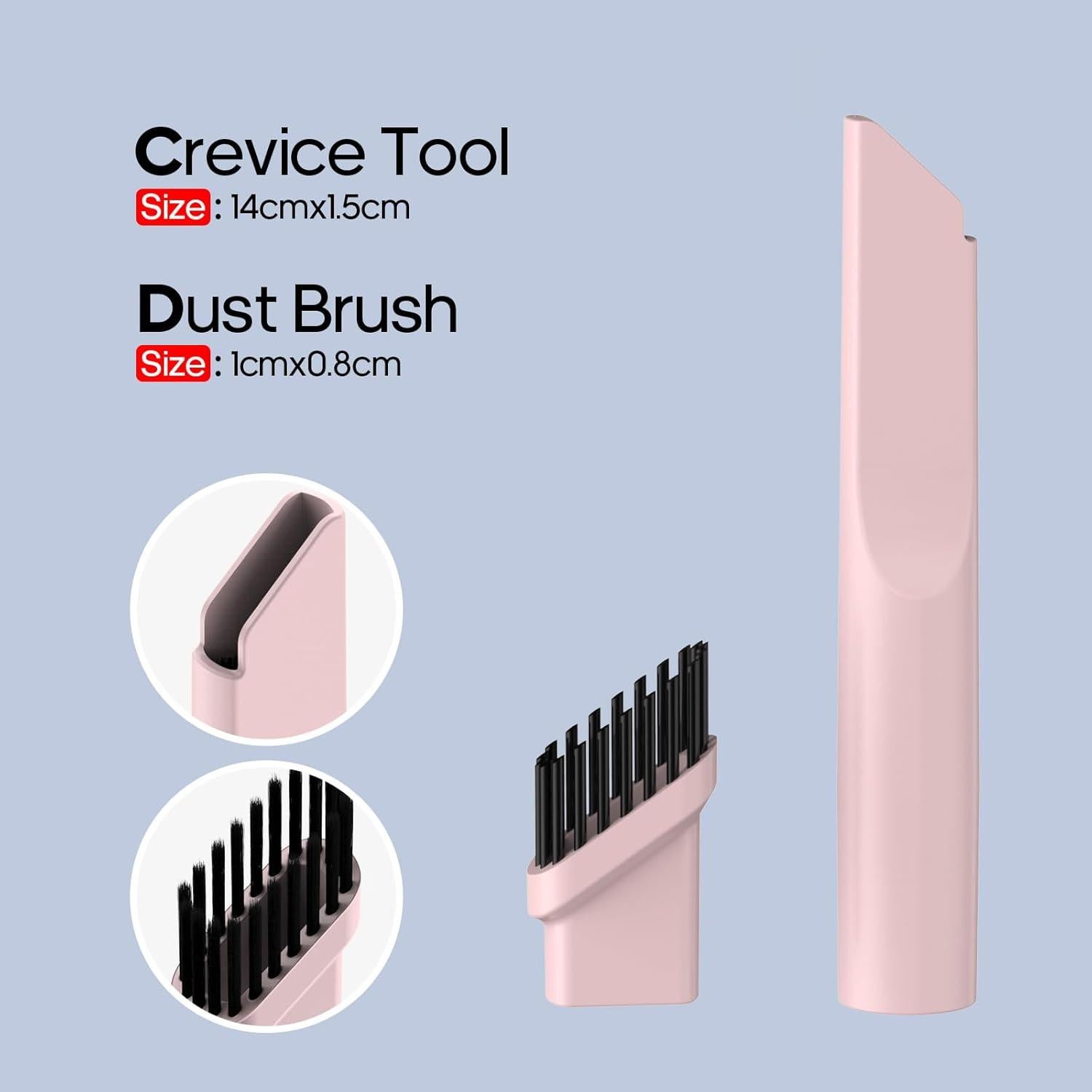 Aspiradora Mini Portátil Auloea V06 Rosa Inalámbrica HEPA 25 min