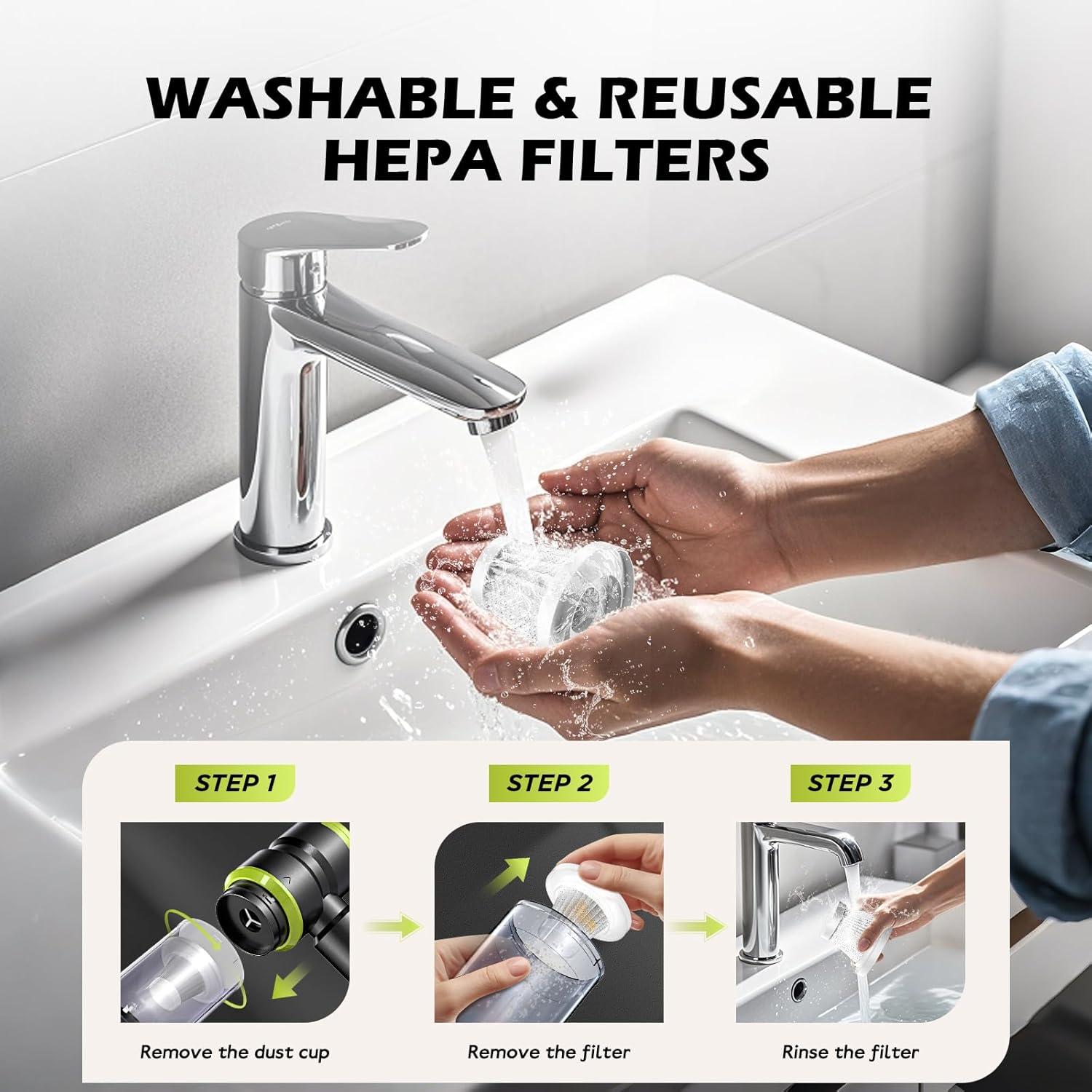 Aspiradora de Mano Inalámbrica SIX CRAFTSMEN SV6 15000PA Verde