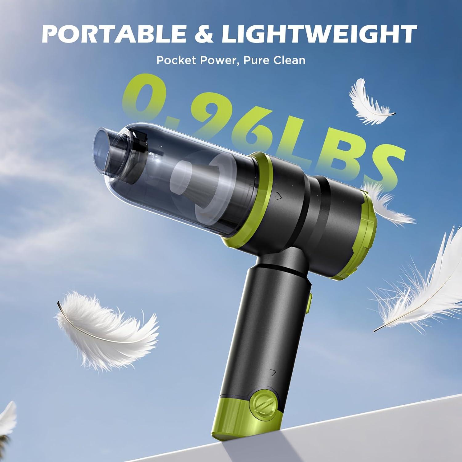 Aspiradora de Mano Inalámbrica SIX CRAFTSMEN SV6 15000PA Verde