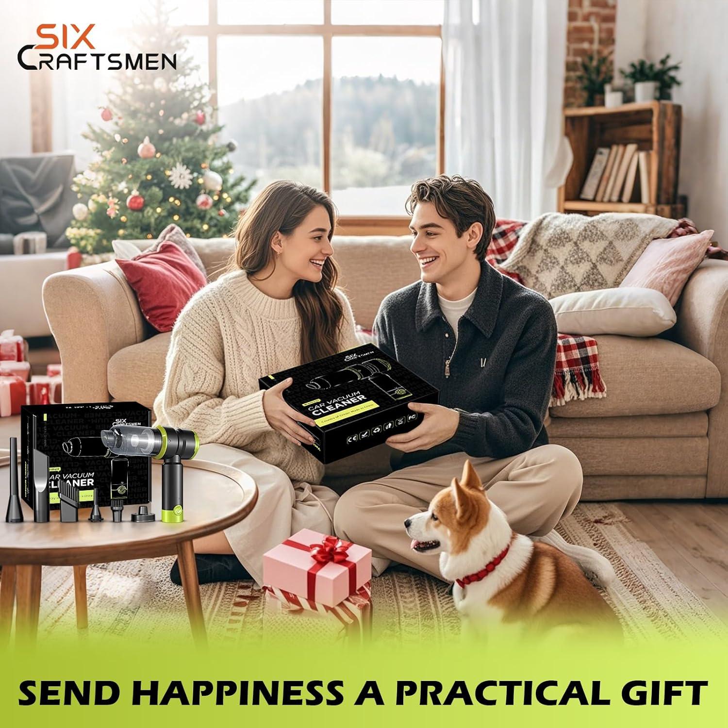 Aspiradora de Mano Inalámbrica SIX CRAFTSMEN SV6 15000PA Verde