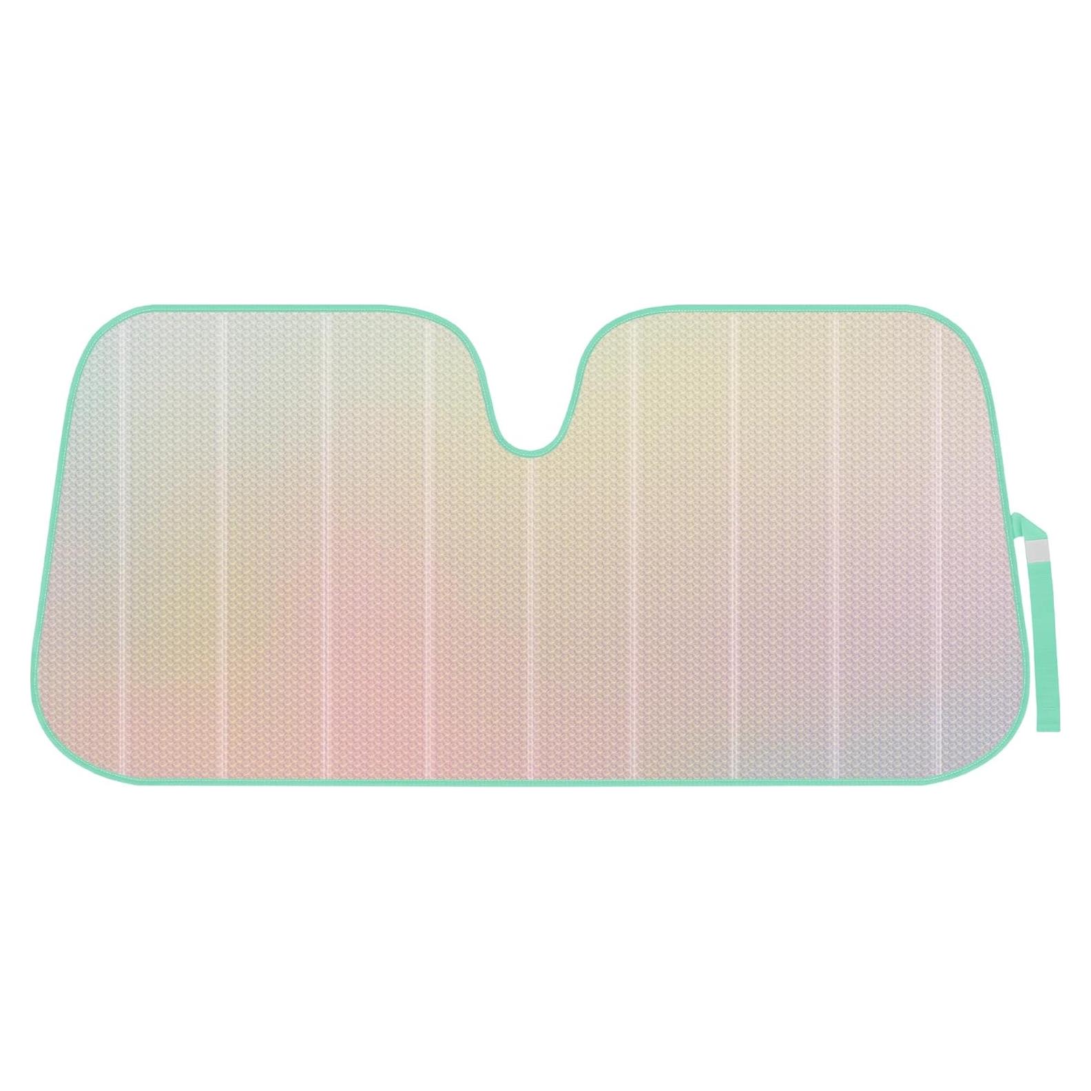 Parasol Frontal Plegable BDK Blanco Mate Iridiscente 147x69cm