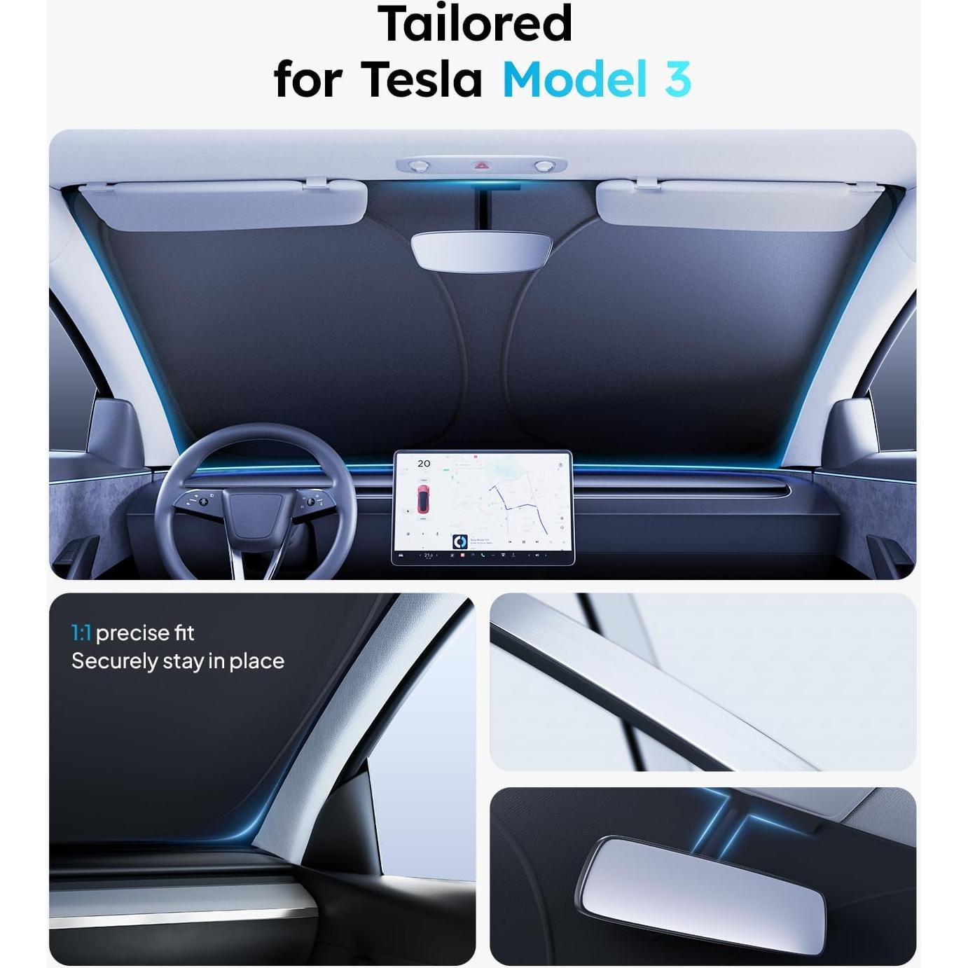 Sombrilla Parabrisas Wigoo para Tesla Model 3 2016-2026