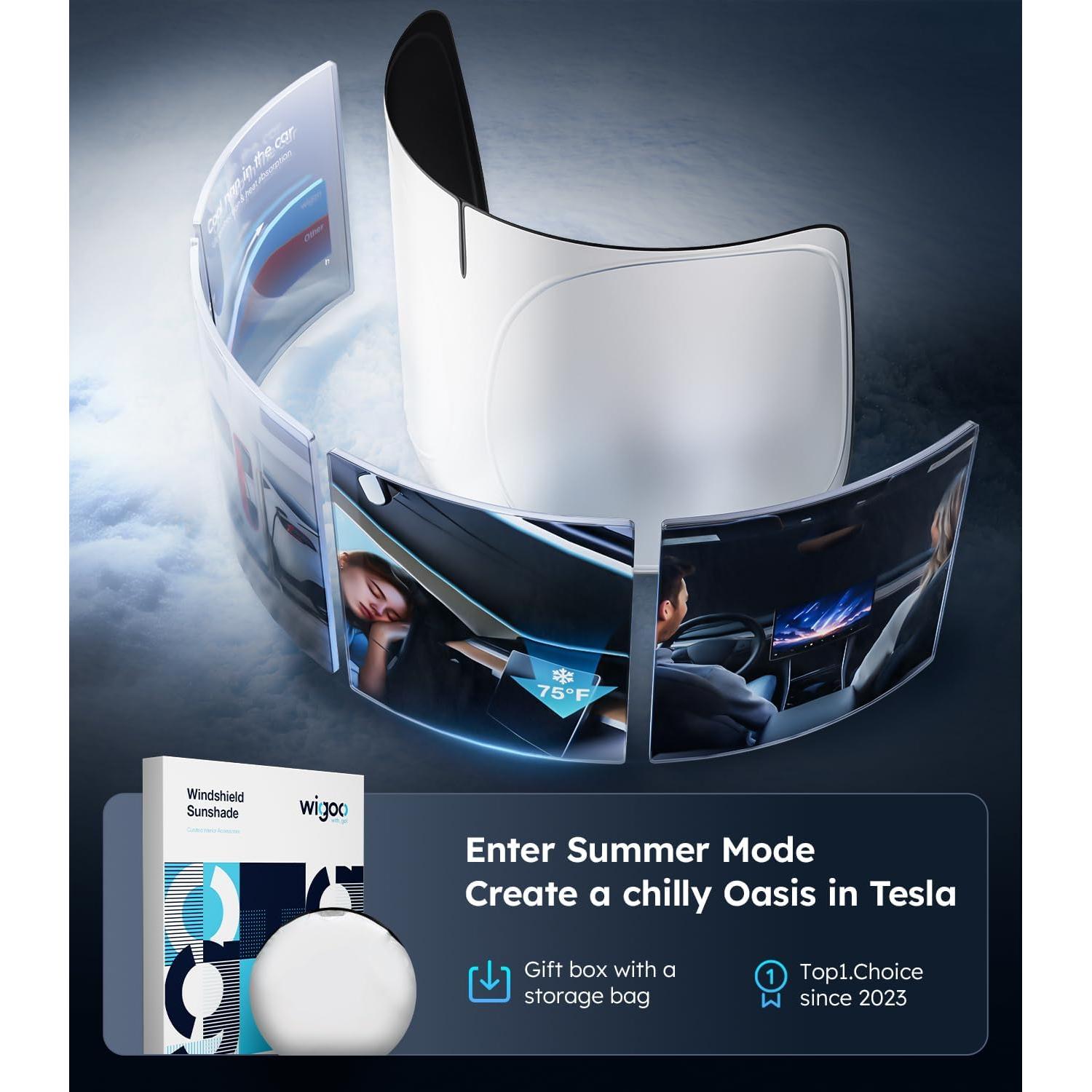 Sombrilla Parabrisas Wigoo para Tesla Model 3 2016-2026