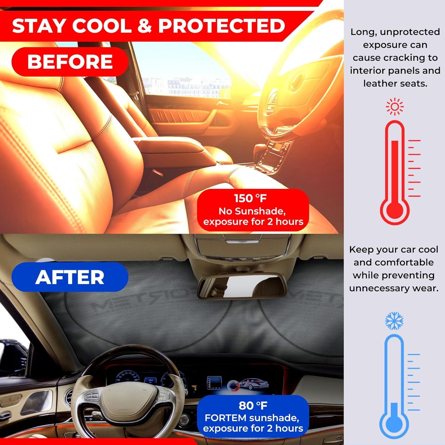 Protector Solar para Parabrisas FORTEM WSS-M Plegable 157x76cm