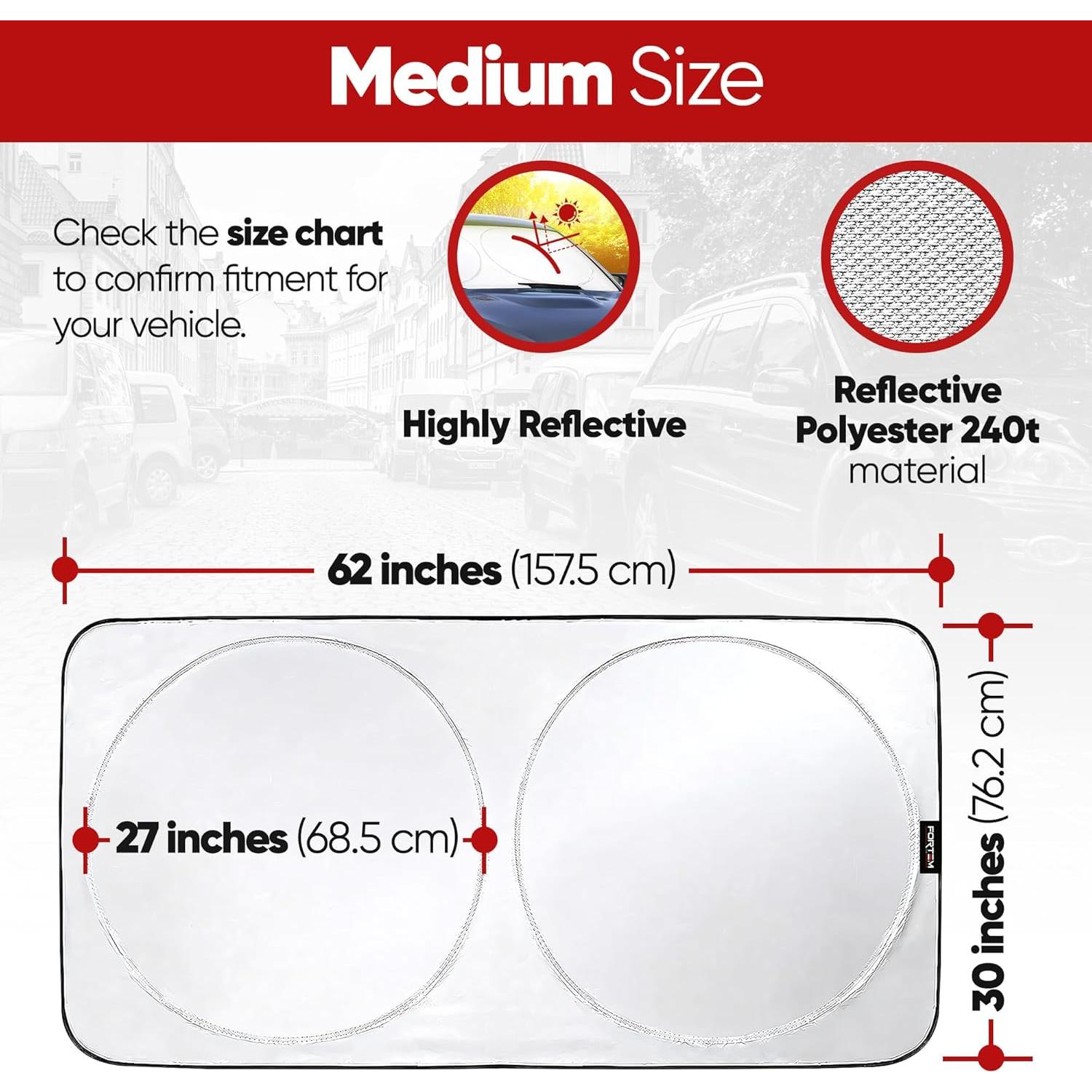 Protector Solar para Parabrisas FORTEM WSS-M Plegable 157x76cm