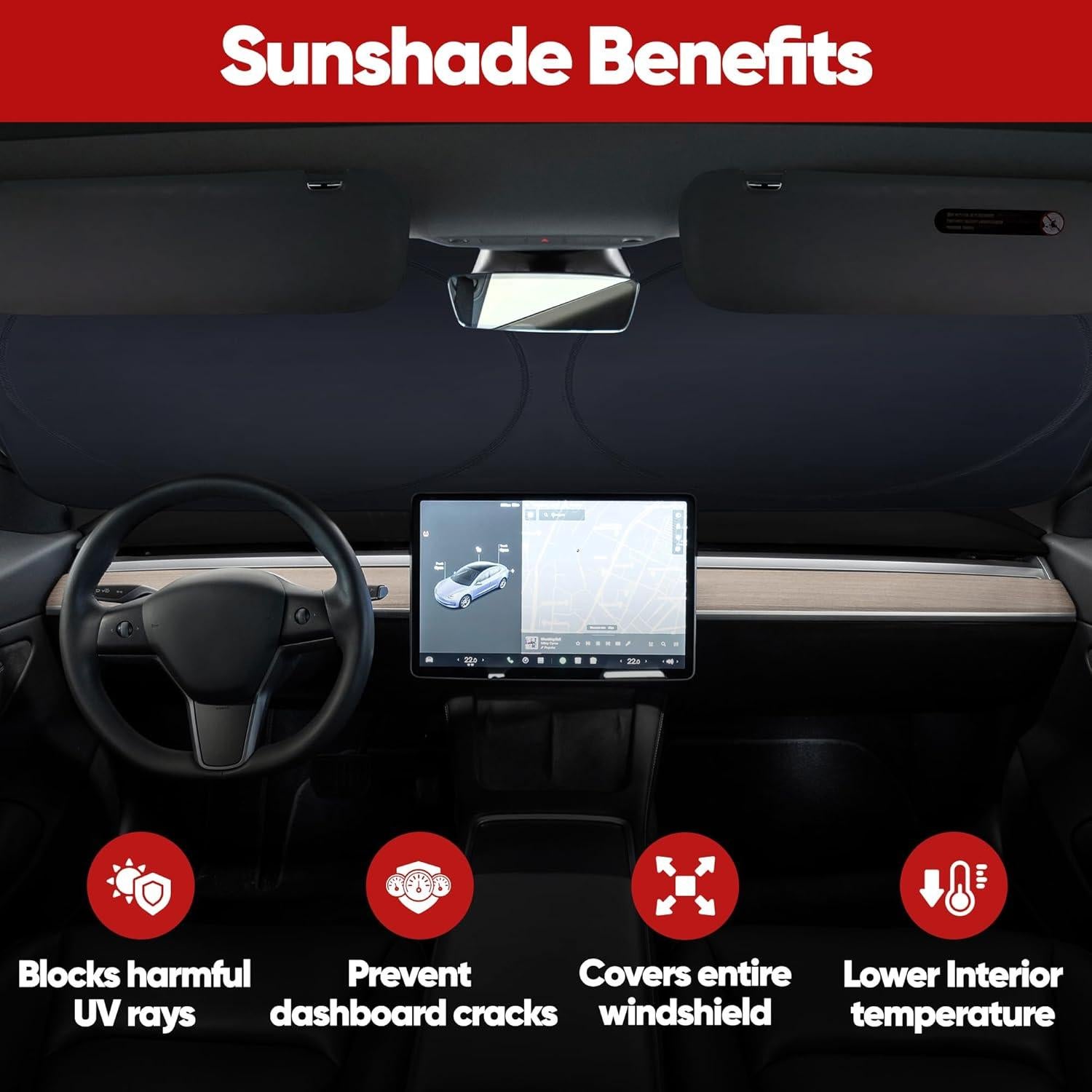 Protector Solar para Parabrisas FORTEM WSS-M Plegable 157x76cm