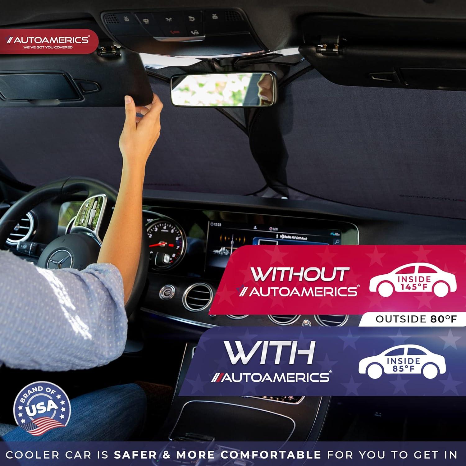 Protector Solar Parabrisas Autoamerics Plata Estándar Mediano