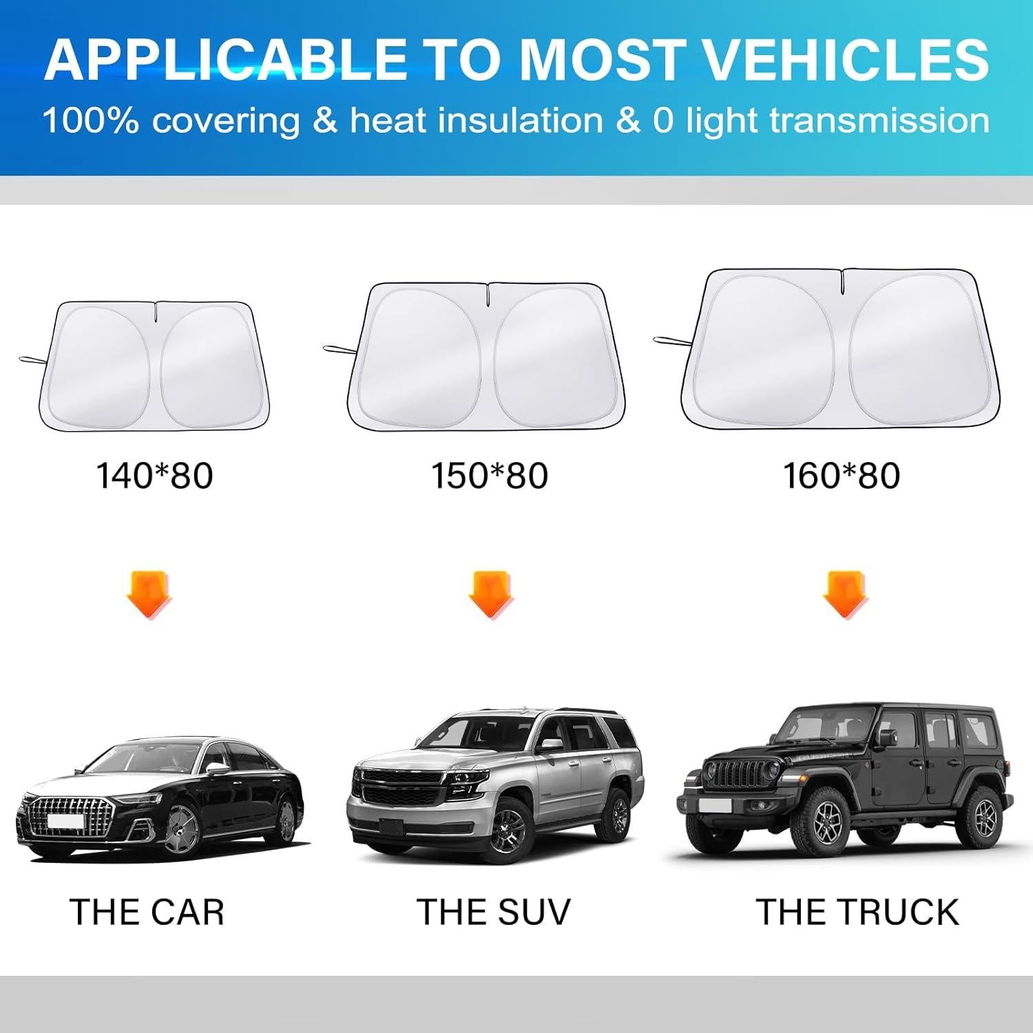 Sombra Solar Plegable para Parabrisas Clothclose 149.86x80.01cm