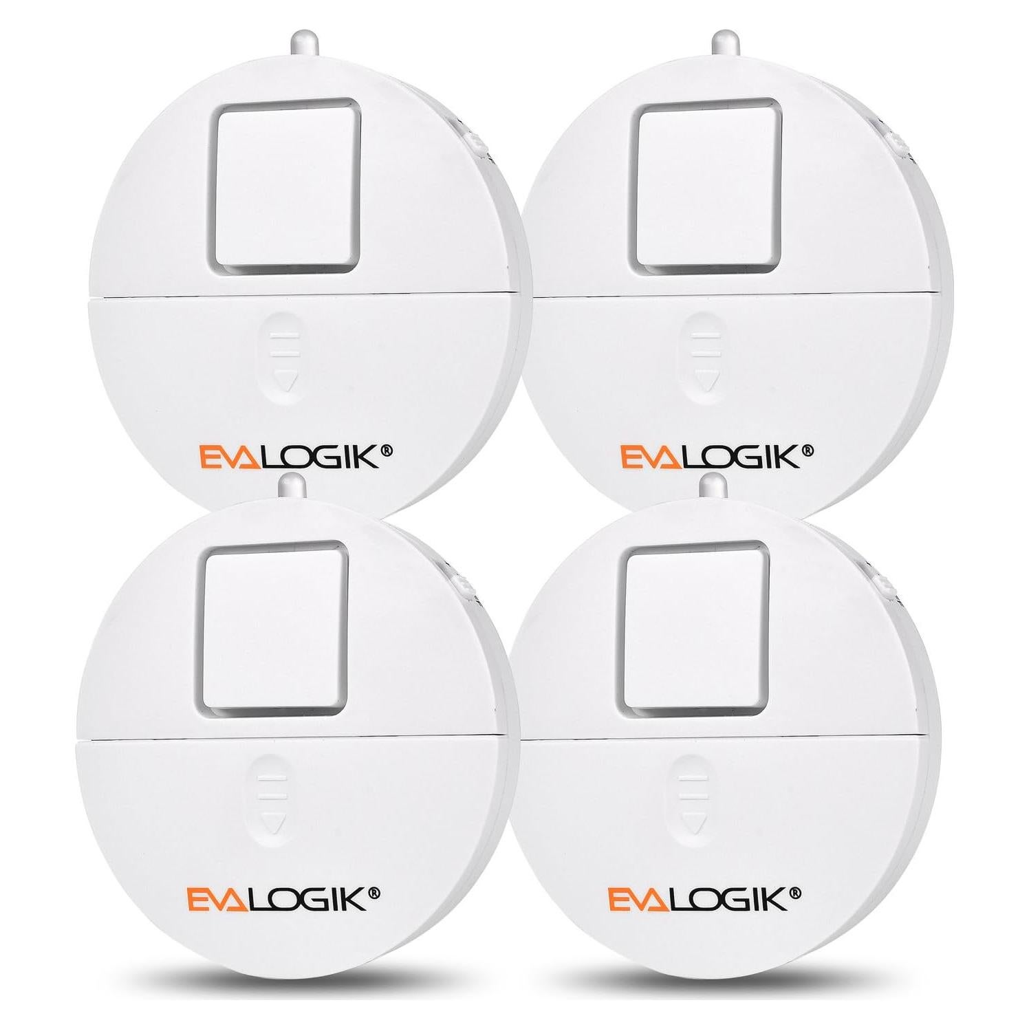 Alarma de Ventana EVA LOGIK 120dB con Sensor de Vibración - Paquete de 4