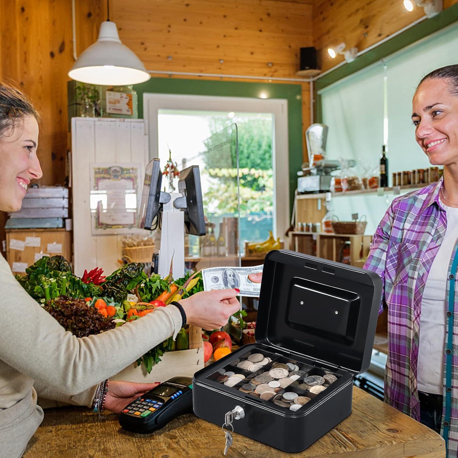 Caja de Dinero Mediana KYODOLED con Llave 20x16x9cm Negra