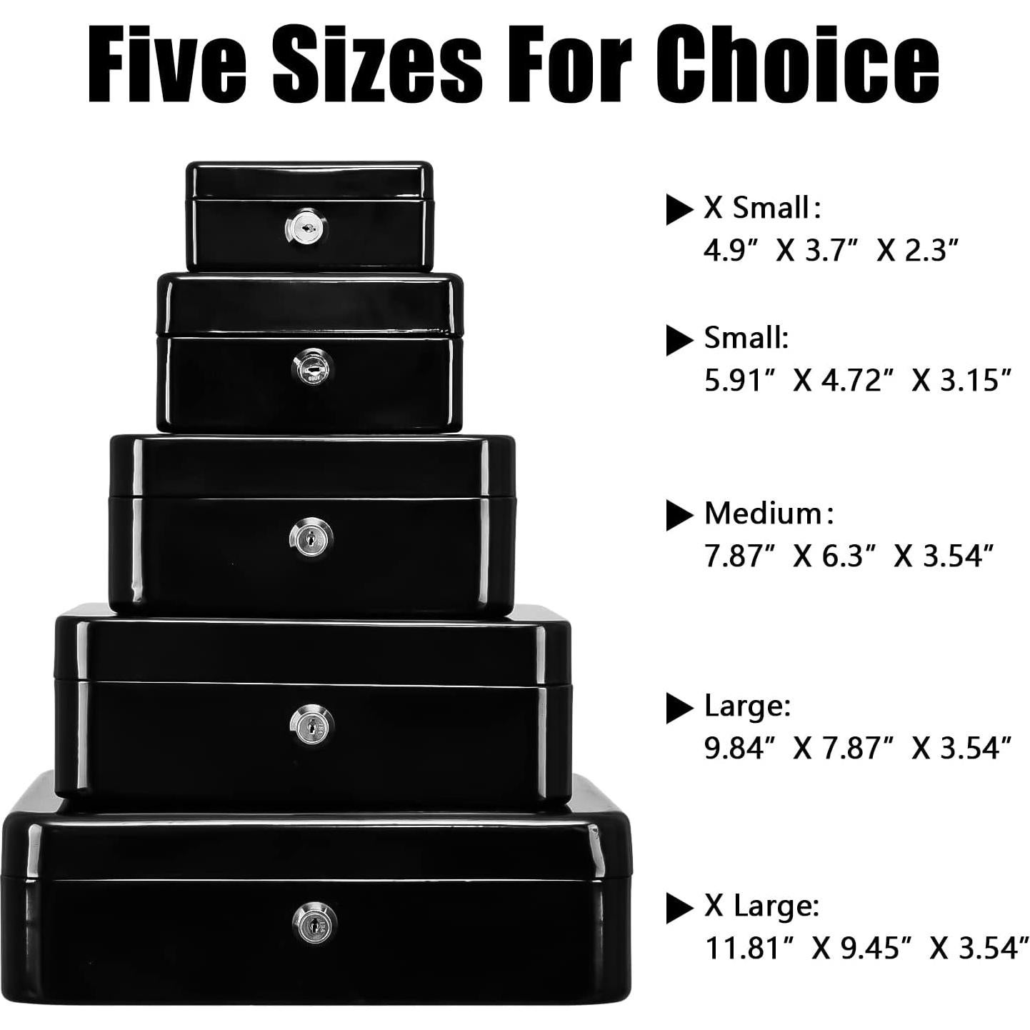 Caja de Dinero Mediana KYODOLED con Llave 20x16x9cm Negra